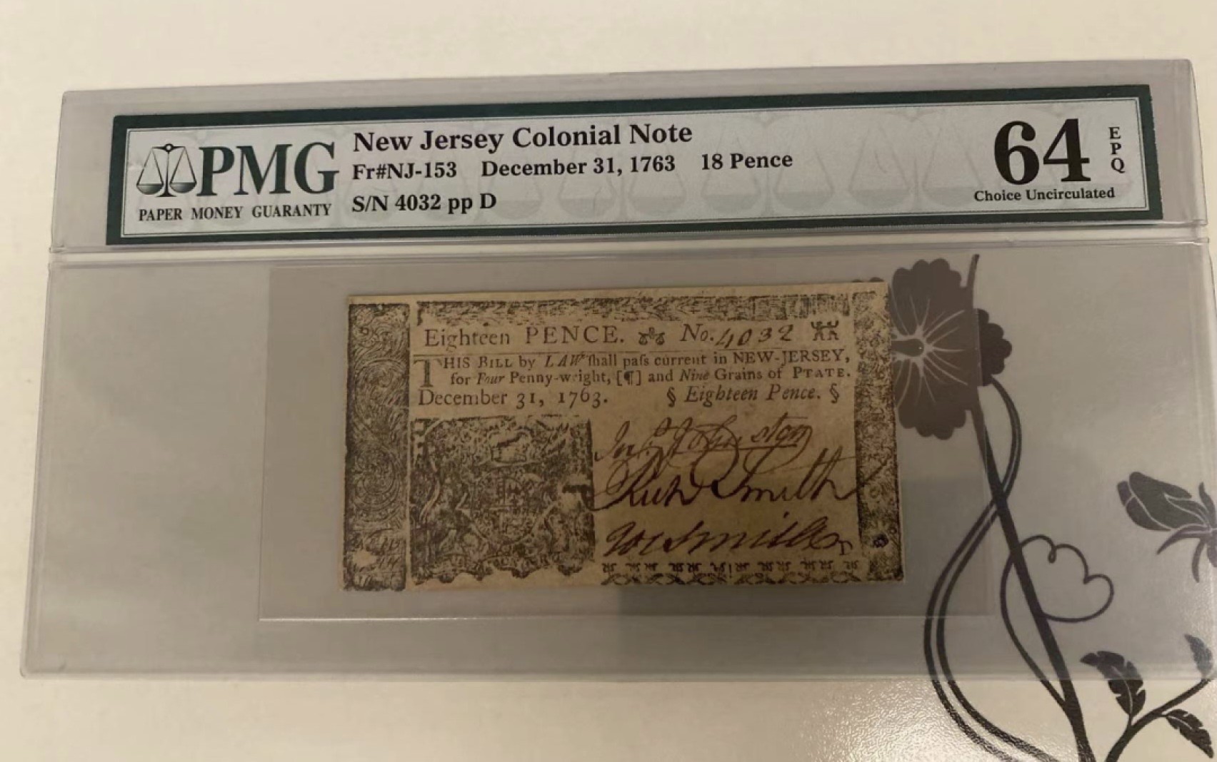 收藏联盟Quantum Auction 第180期拍卖 今晚七点开拍 新泽西(殖民地时期)1763年18便士 PMG64e 260年的历史