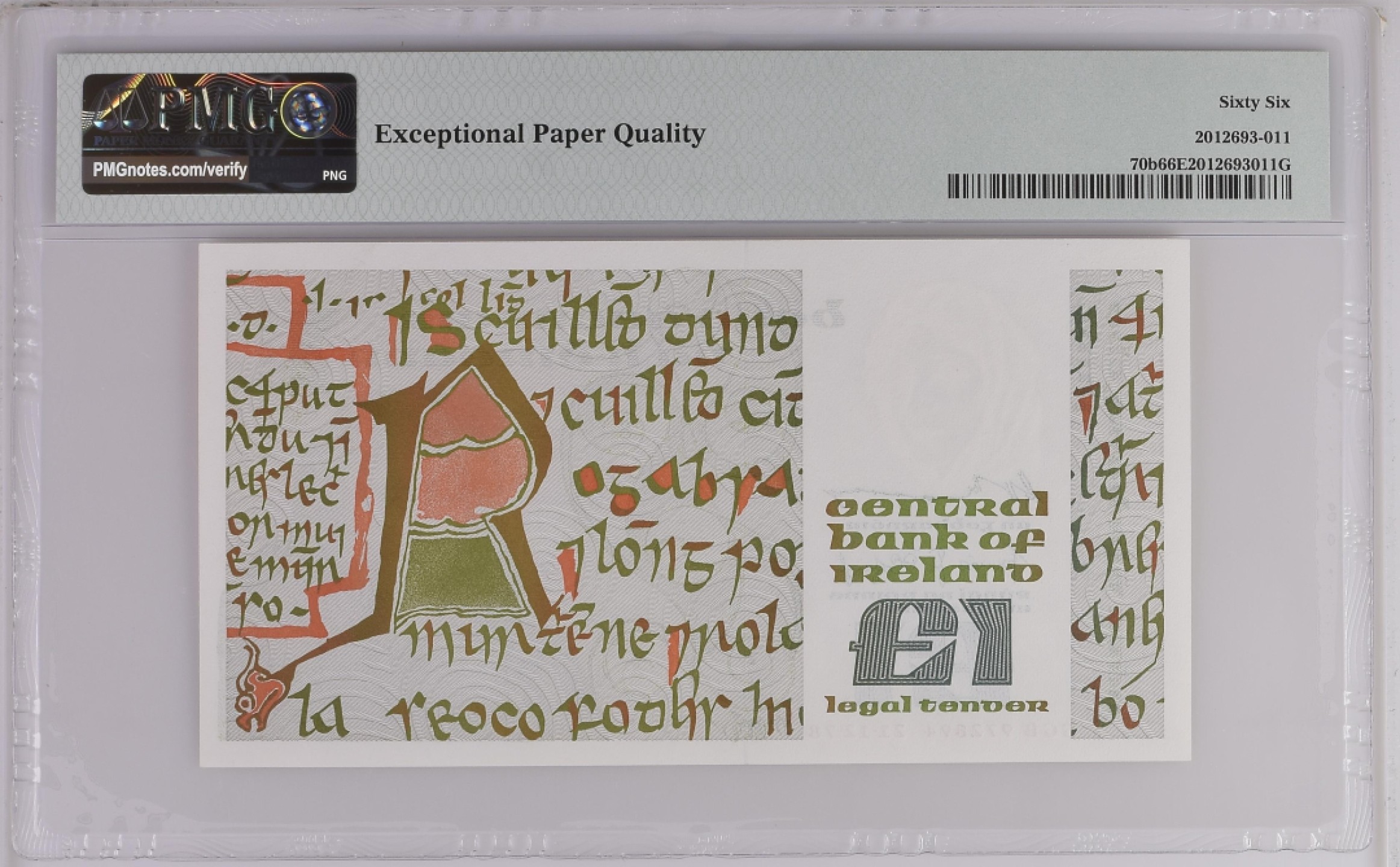 收藏联盟Quantum Auction 第180期拍卖 今晚七点开拍 爱尔兰1978年1镑 PMG66