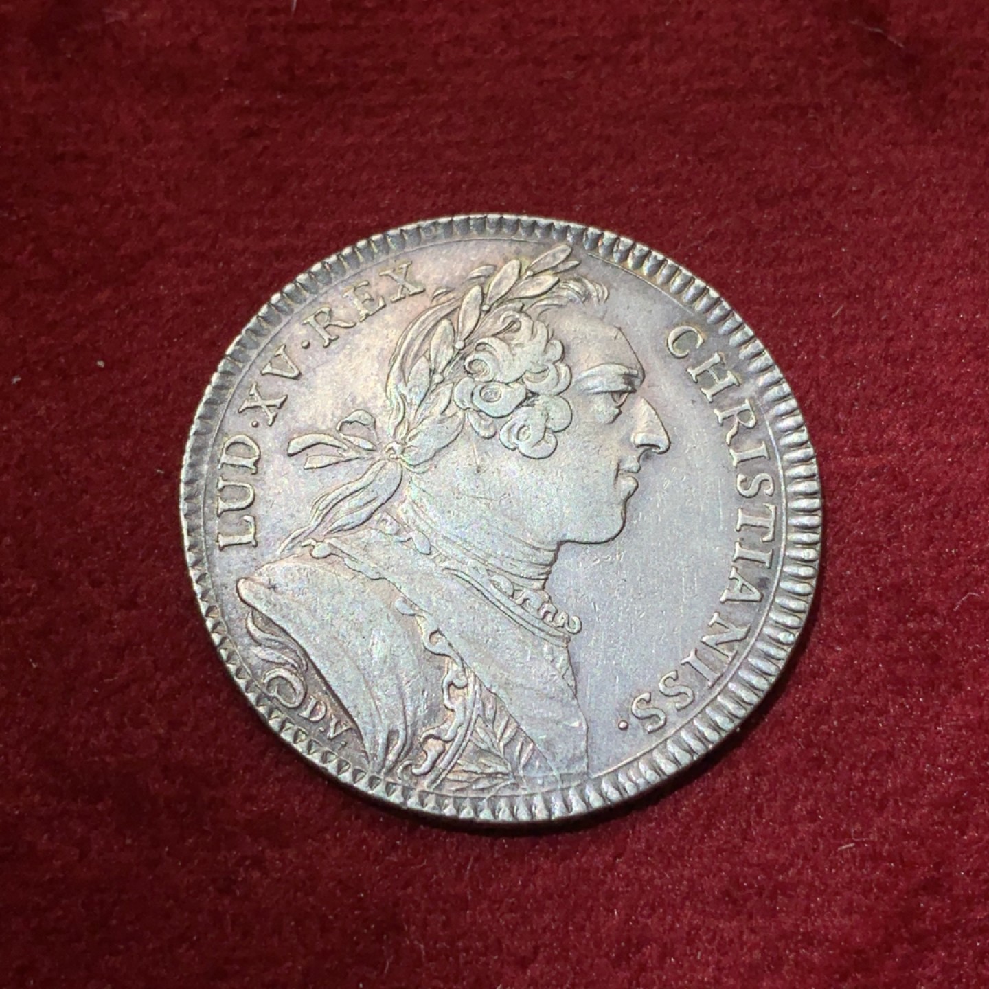 《竞宝斋》第79场-本周日，周一，周四3场拍卖（全场不限金额包邮） 法国 路易十五 圆形银质代币 地道包浆 细节非常好