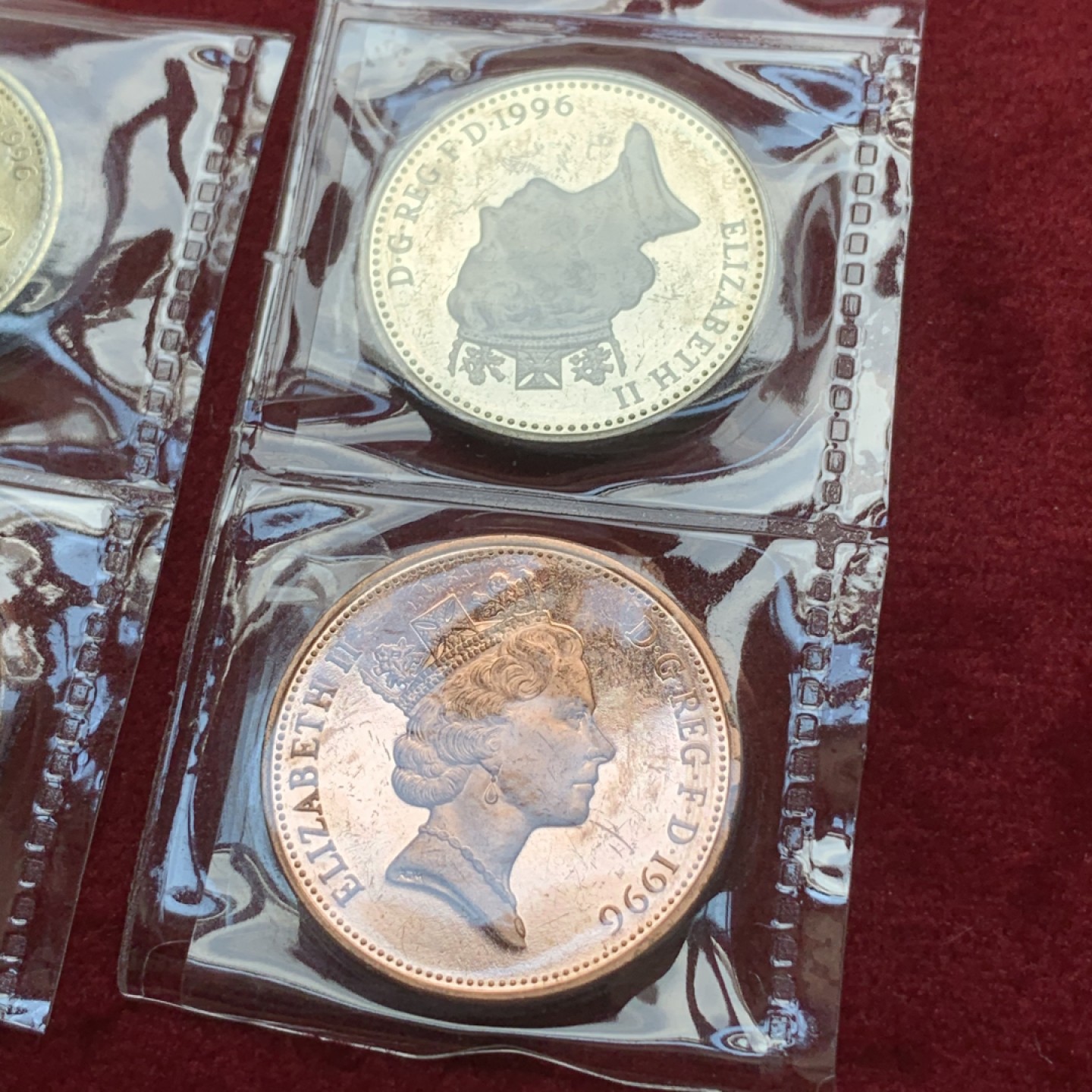 《竞宝斋》第79场-本周日，周一，周四3场拍卖（全场不限金额包邮） 英国 1996年 精制币 4枚一组