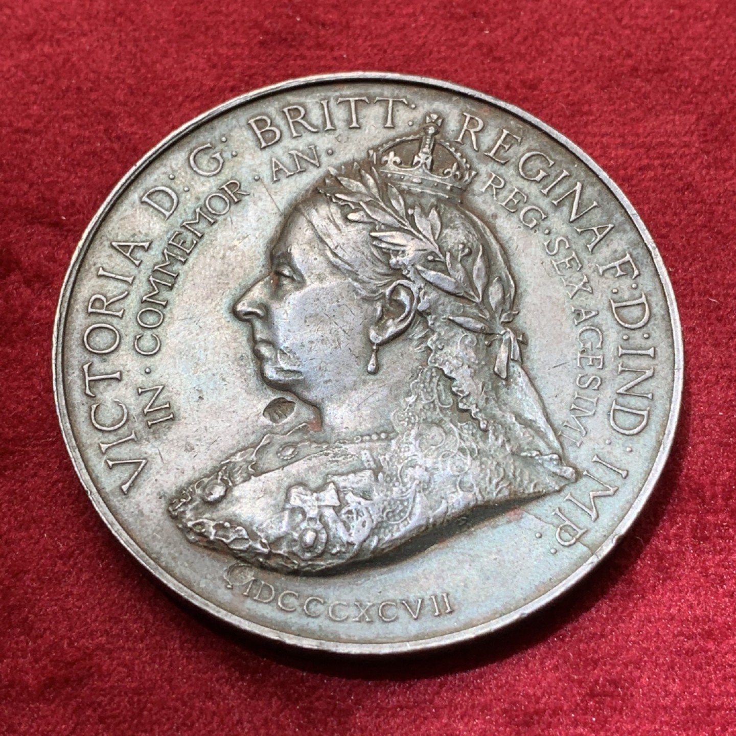 《竞宝斋》第79场-本周日，周一，周四3场拍卖（全场不限金额包邮） 英国1837-1897年维多利亚登基60周年大铜章55克