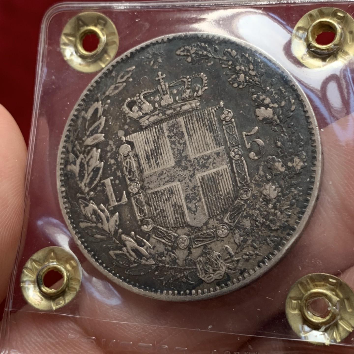 《竞宝斋》第79场-本周日，周一，周四3场拍卖（全场不限金额包邮） 封装 意大利 1879年 翁贝托 5里拉 大银币 黑包浆 好品像