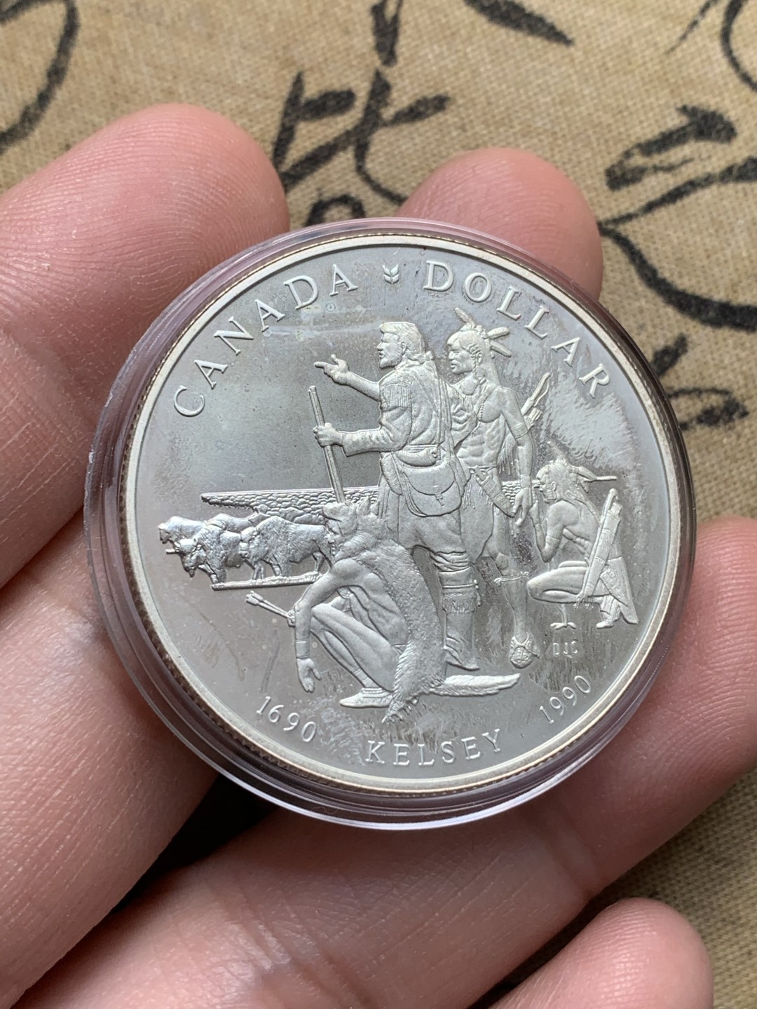 《竞宝斋》第79场-本周日，周一，周四3场拍卖（全场不限金额包邮） 原盒证书 1990年 亨利·凯尔西创业三百周年纪念 1元 精制大银币