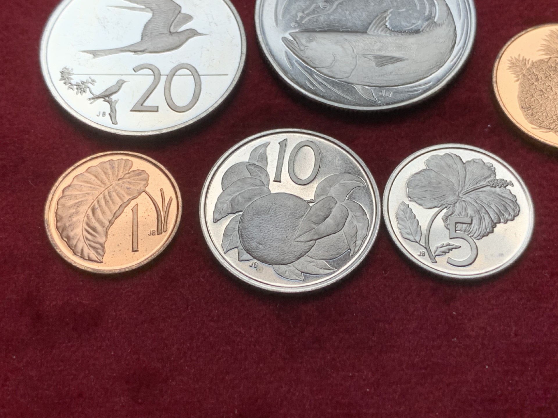 《竞宝斋》第79场-本周日，周一，周四3场拍卖（全场不限金额包邮） 库克群岛 1973年 精制币 6枚一组