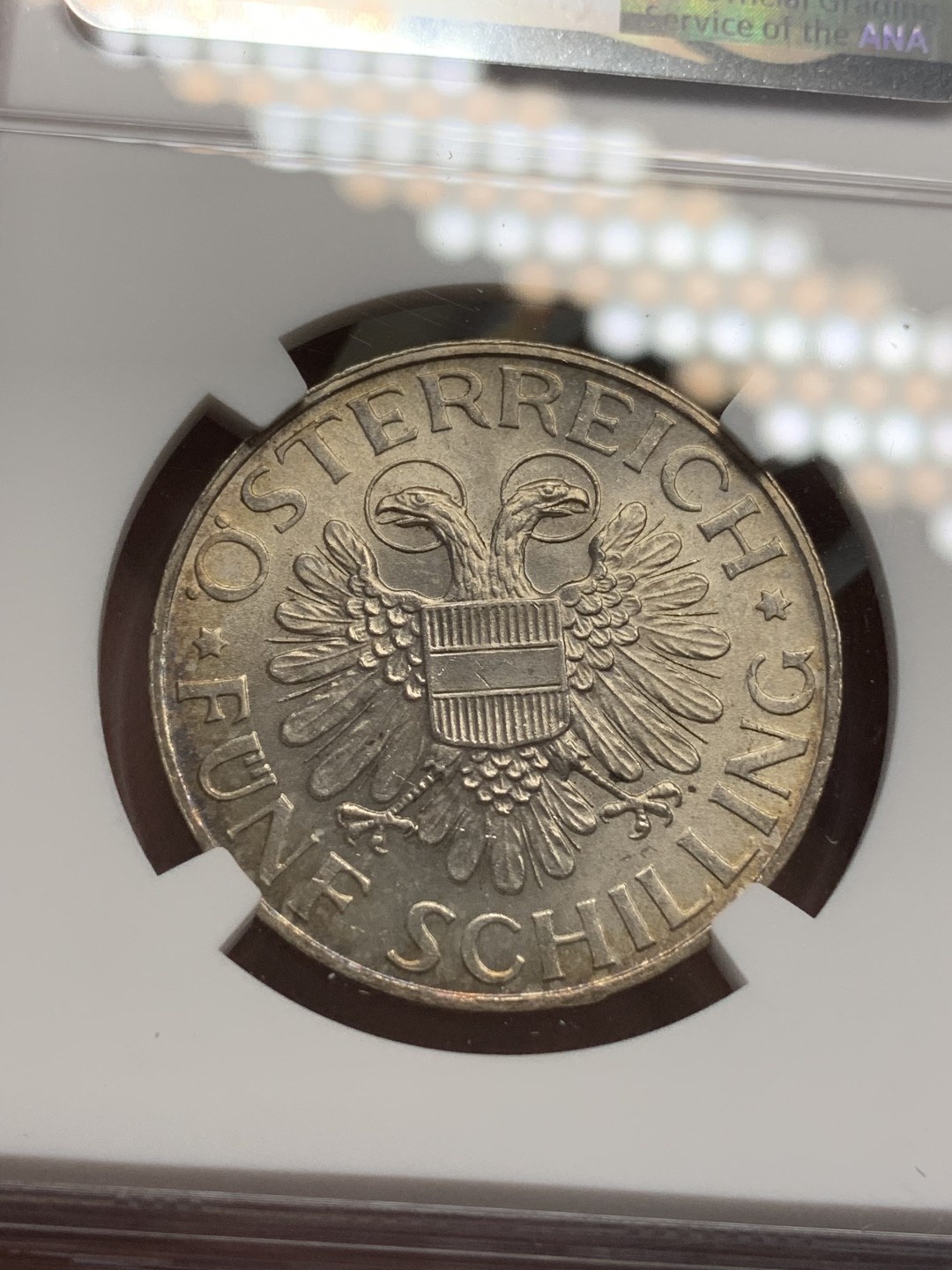 《竞宝斋》第79场-本周日，周一，周四3场拍卖（全场不限金额包邮） NGC-MS63 奥地利 1935年 圣母抱婴 5先令大银币 好品带彩 非常漂亮