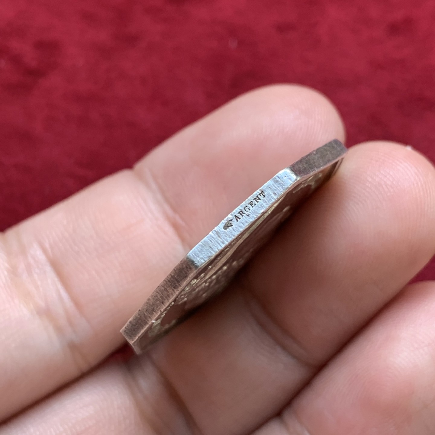 《竞宝斋》第79场-本周日，周一，周四3场拍卖（全场不限金额包邮） 法国 1818年 路易十八火灾保险 JETON银质八角