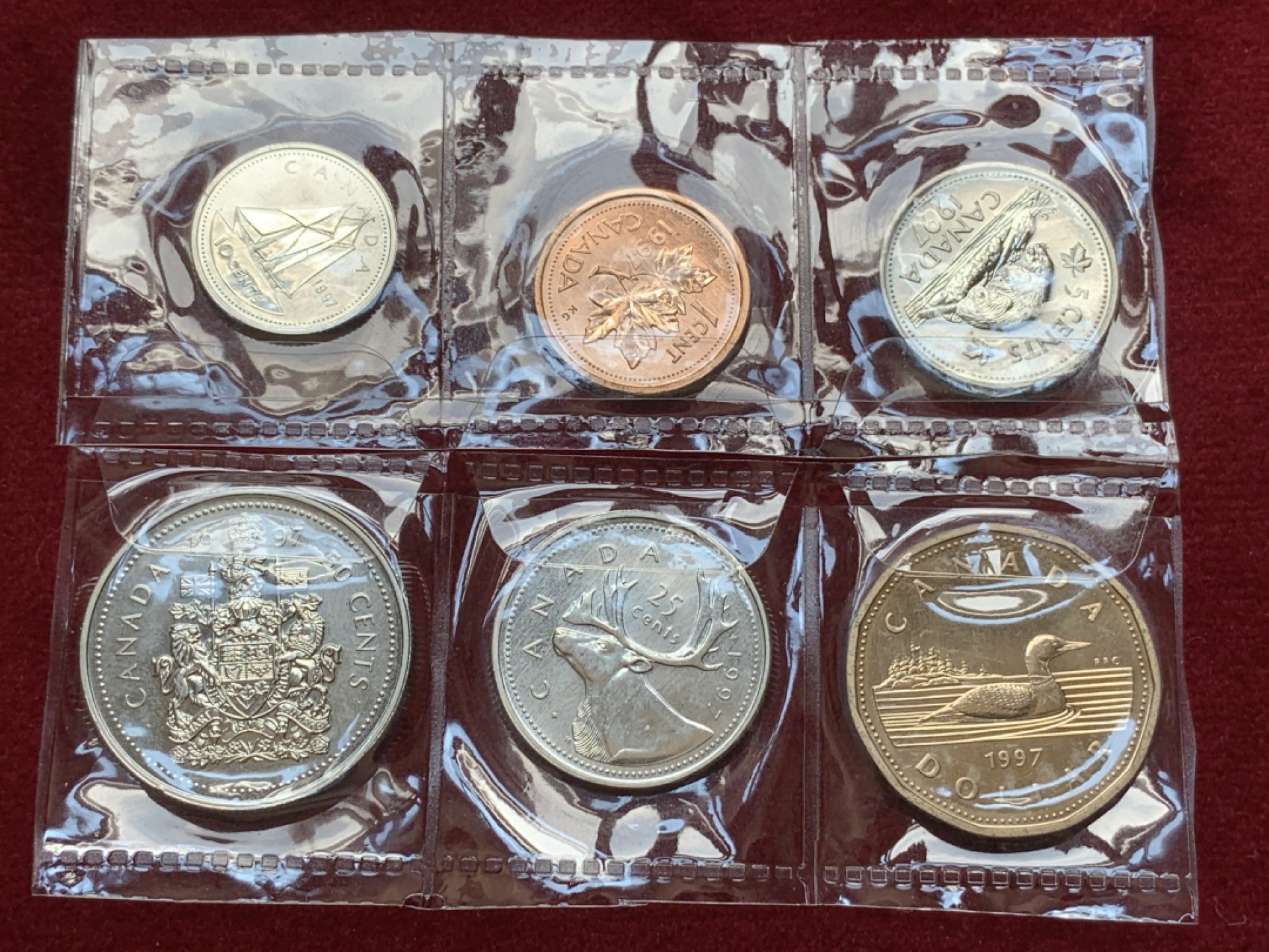 《竞宝斋》第79场-本周日，周一，周四3场拍卖（全场不限金额包邮） 加拿大 1997年 套币 6枚一组