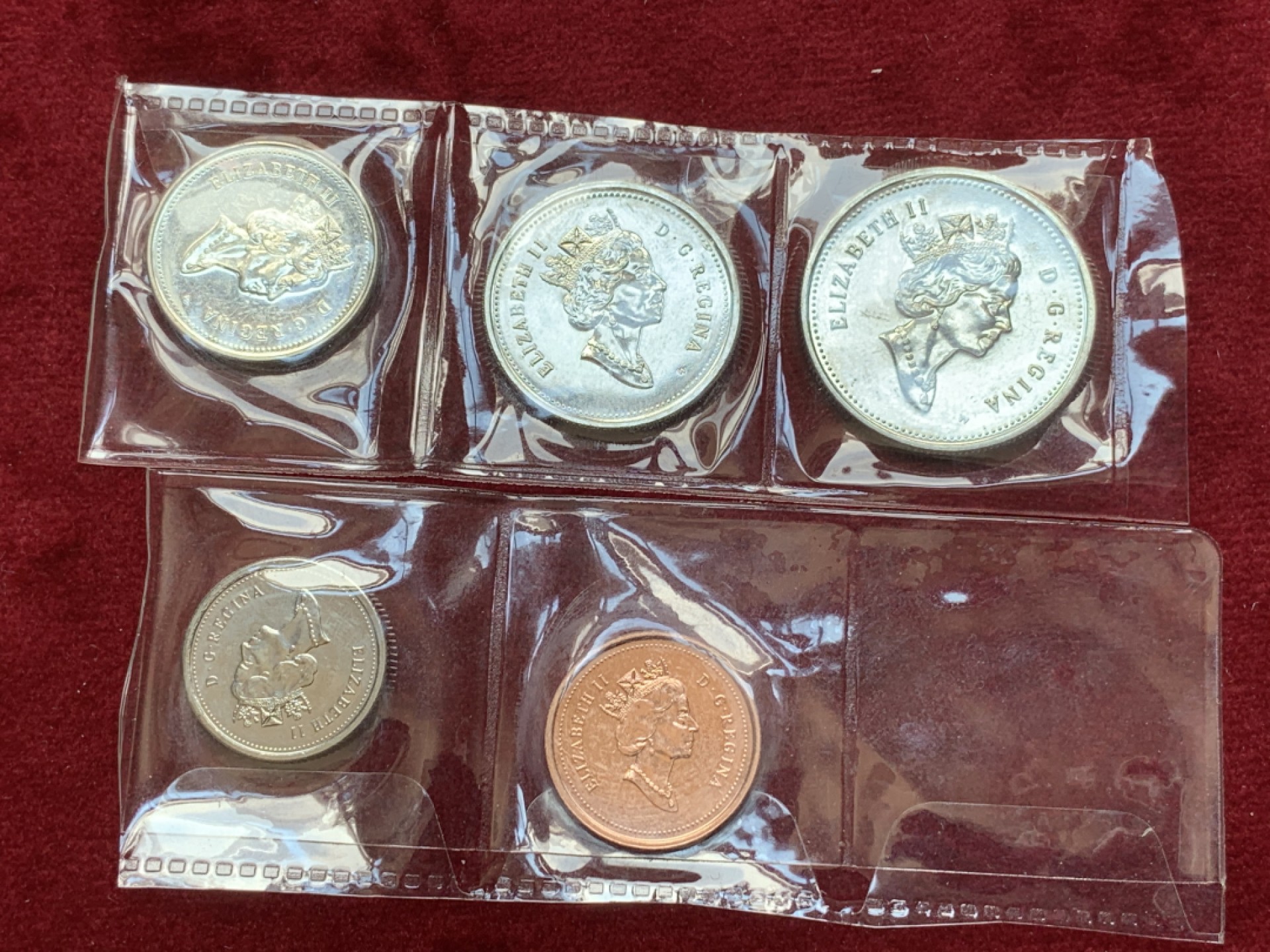 《竞宝斋》第79场-本周日，周一，周四3场拍卖（全场不限金额包邮） 加拿大 2000年 套币 5枚一组