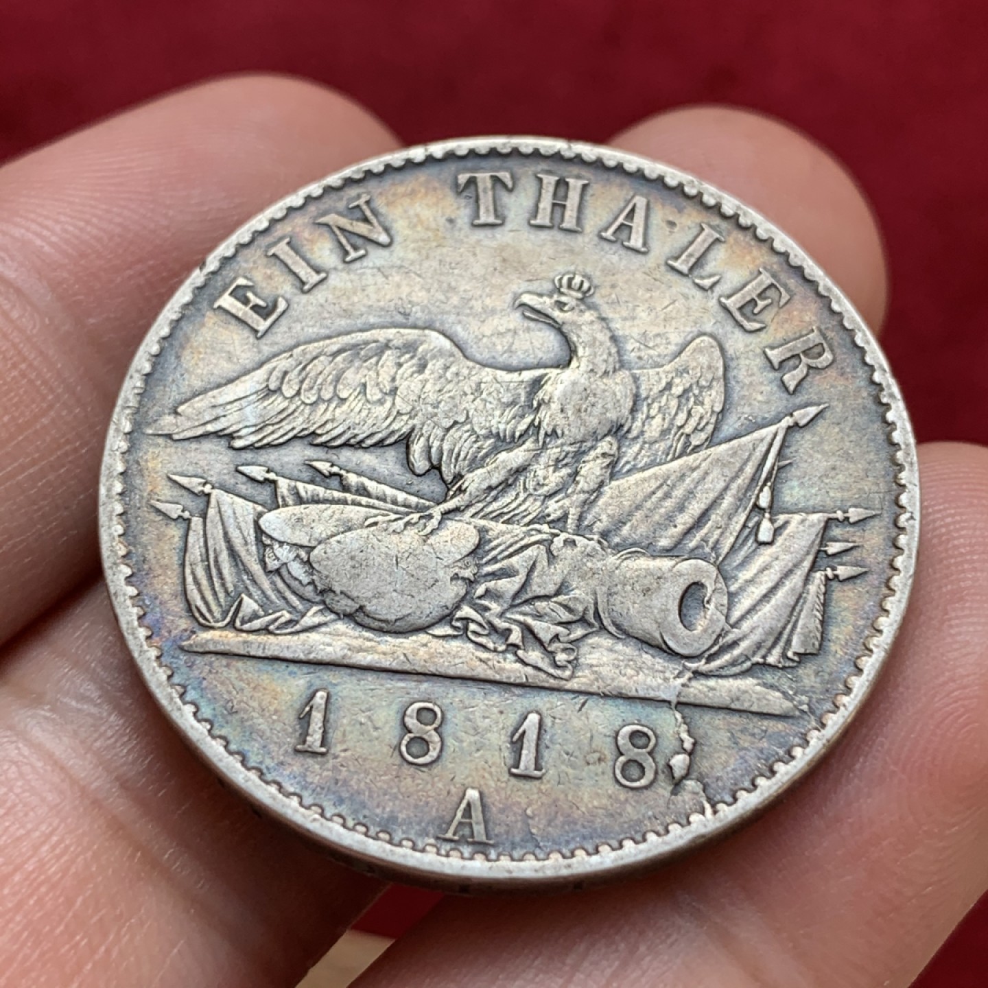 《竞宝斋》第79场-本周日，周一，周四3场拍卖（全场不限金额包邮） 德国普鲁士 威廉三世军装 1818年 1泰勒 经典老包浆 非常舒服