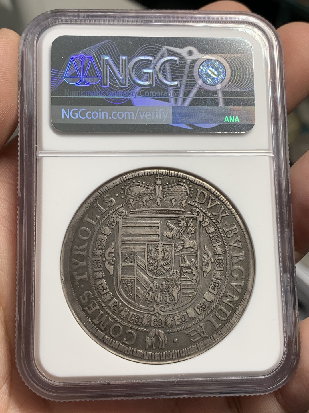 《竞宝斋》第79场-本周日，周一，周四3场拍卖（全场不限金额包邮） NGC-XF45 奥地利1654年 斐迪南卡尔 哈尔厂 大泰勒银币 传世老包浆 一流的味道