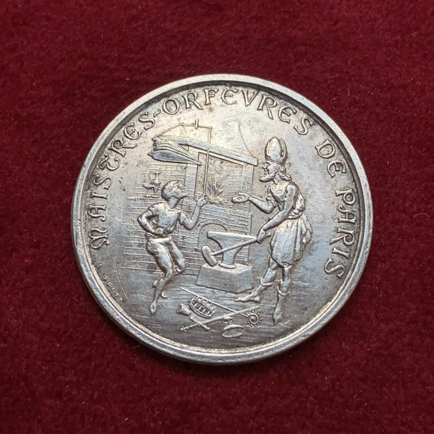 《竞宝斋》第79场-本周日，周一，周四3场拍卖（全场不限金额包邮） 法国 19世纪早期 JETON银质代币 稀少单面