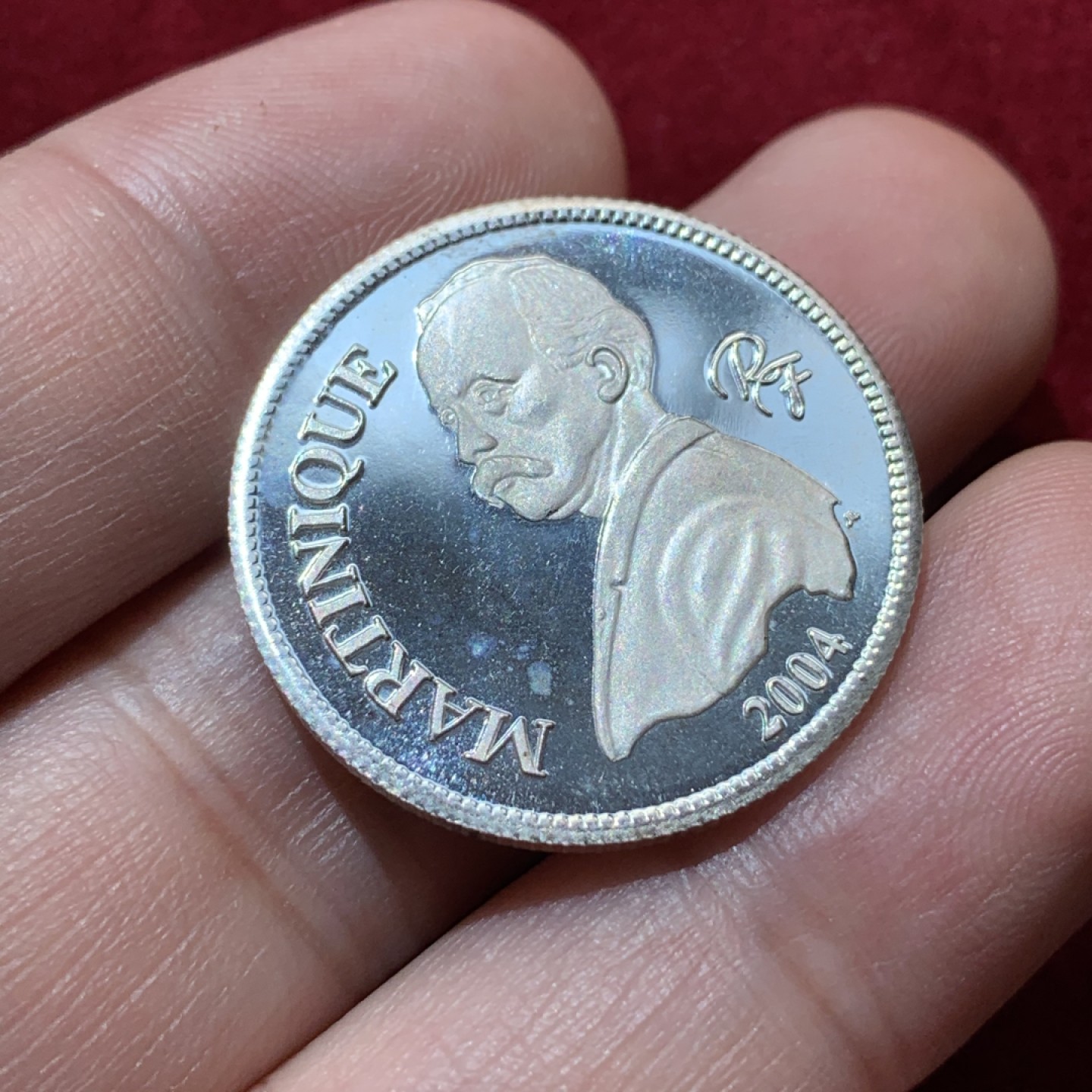 《竞宝斋》第79场-本周日，周一，周四3场拍卖（全场不限金额包邮） 法国 2004年纪念罗蒂 1/4欧元 臆造币，出现在珍惜币目录 7.8克 999银