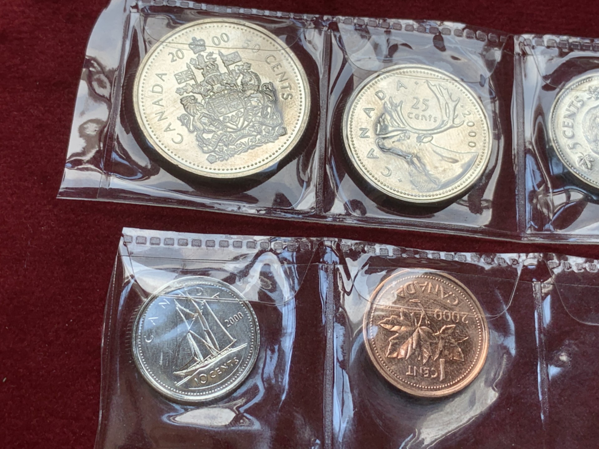 《竞宝斋》第79场-本周日，周一，周四3场拍卖（全场不限金额包邮） 加拿大 2000年 套币 5枚一组