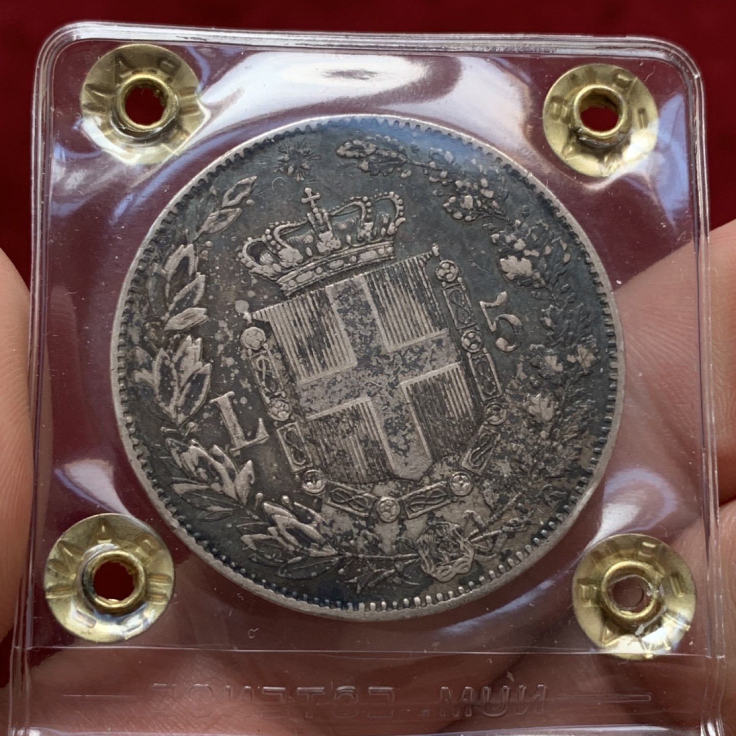 《竞宝斋》第79场-本周日，周一，周四3场拍卖（全场不限金额包邮） 封装 意大利 1879年 翁贝托 5里拉 大银币 黑包浆 好品像