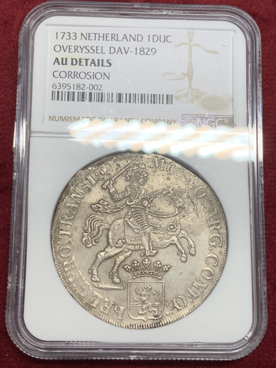 《竞宝斋》第79场-本周日，周一，周四3场拍卖（全场不限金额包邮） NGC-AU 荷兰1733年 上艾瑟尔厂造 1杜卡特大马剑 细节很好 稀少厂名 沉船币没给分