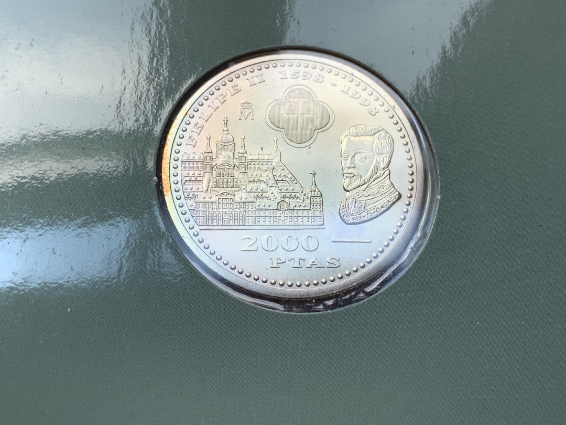 《竞宝斋》第79场-本周日，周一，周四3场拍卖（全场不限金额包邮） 卡装 西班牙1998 费利佩二世 2000比塞塔 大银币