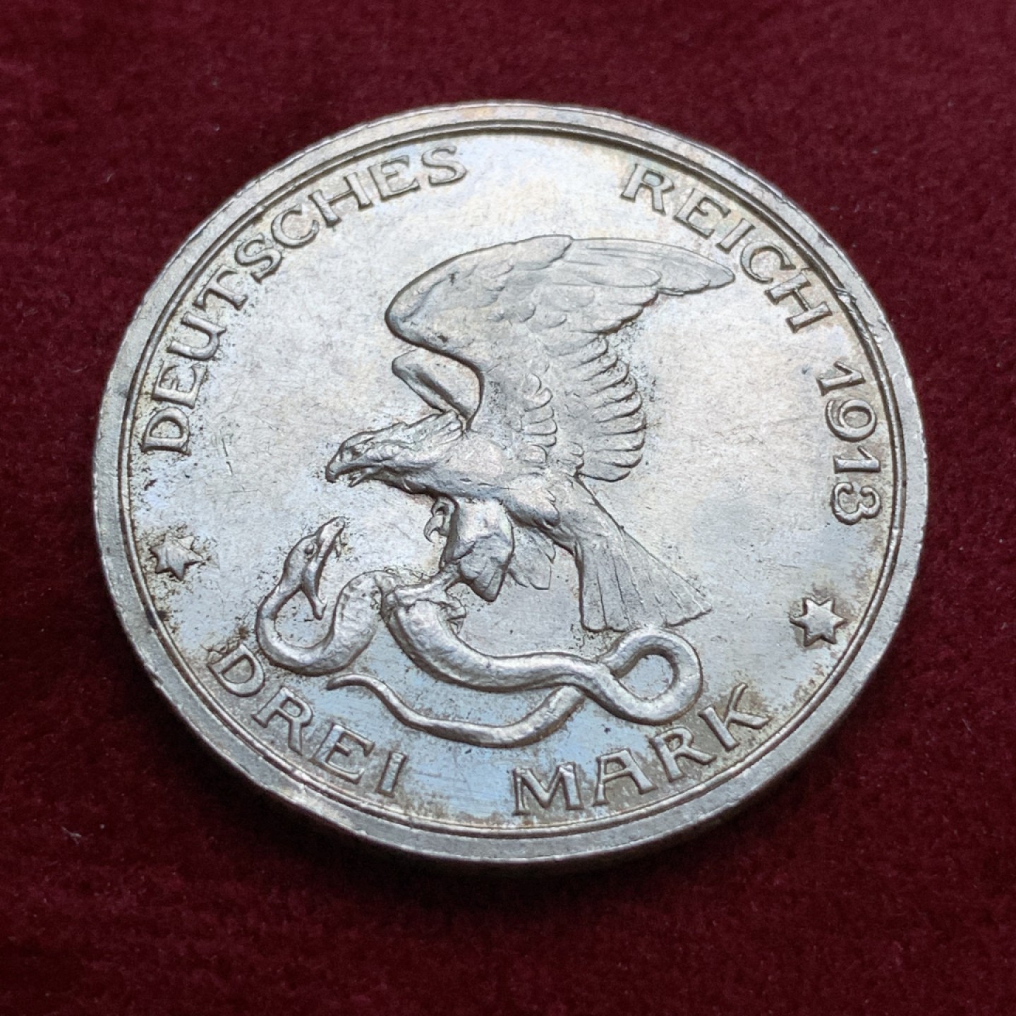 《竞宝斋》第79场-本周日，周一，周四3场拍卖（全场不限金额包邮） 德国1913年普法战争3马克 原光好品 银币 可以送评