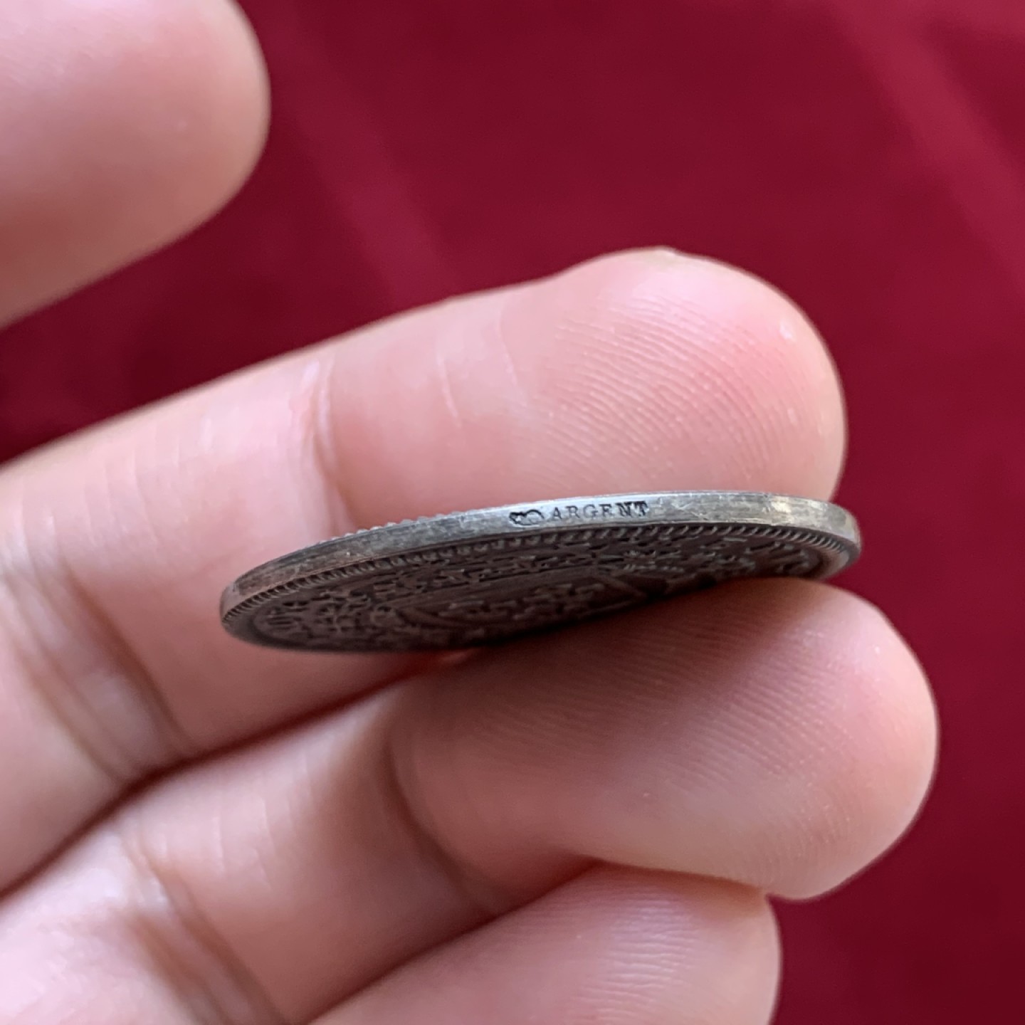 《竞宝斋》第79场-本周日，周一，周四3场拍卖（全场不限金额包邮） 法国 20世纪初 1655年法国革命 JETON银质代币 后铸 黑彩