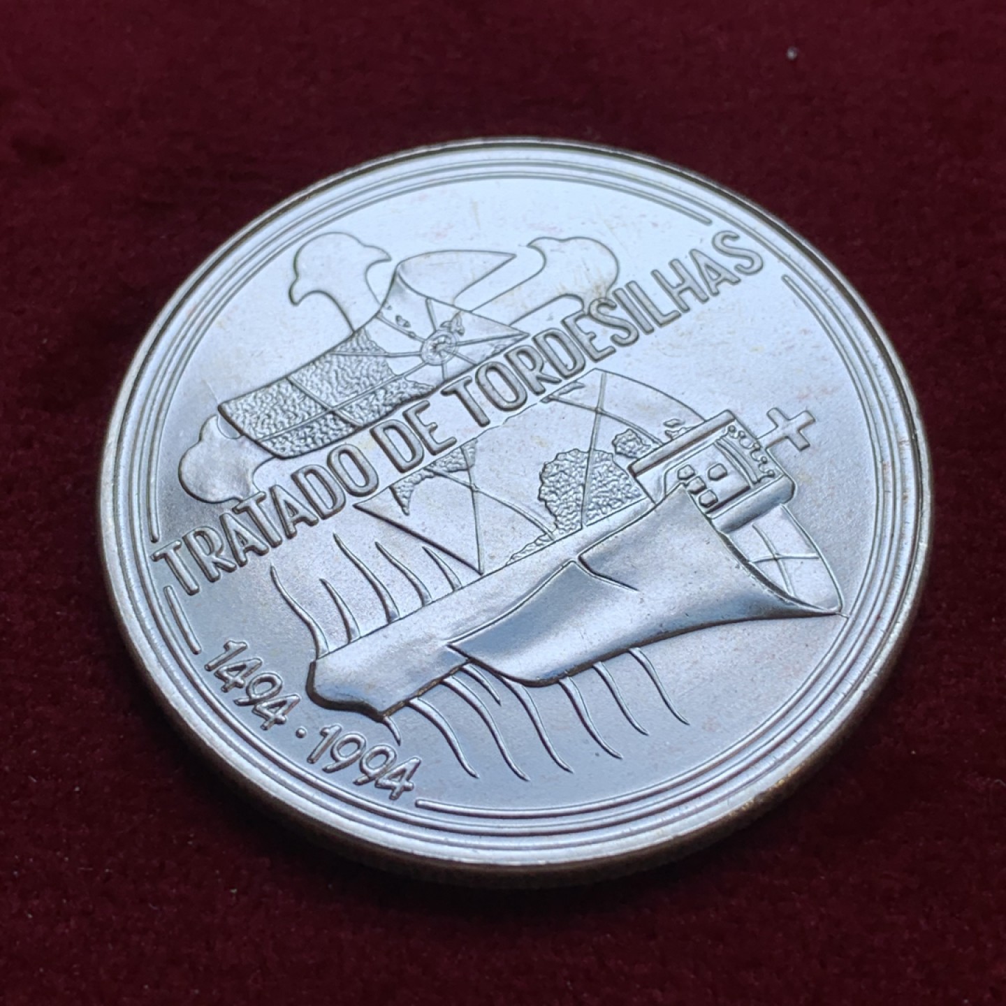 《竞宝斋》第79场-本周日，周一，周四3场拍卖（全场不限金额包邮） 葡萄牙 1994年 航海地图 1000埃斯库多 大银币 车轮转光