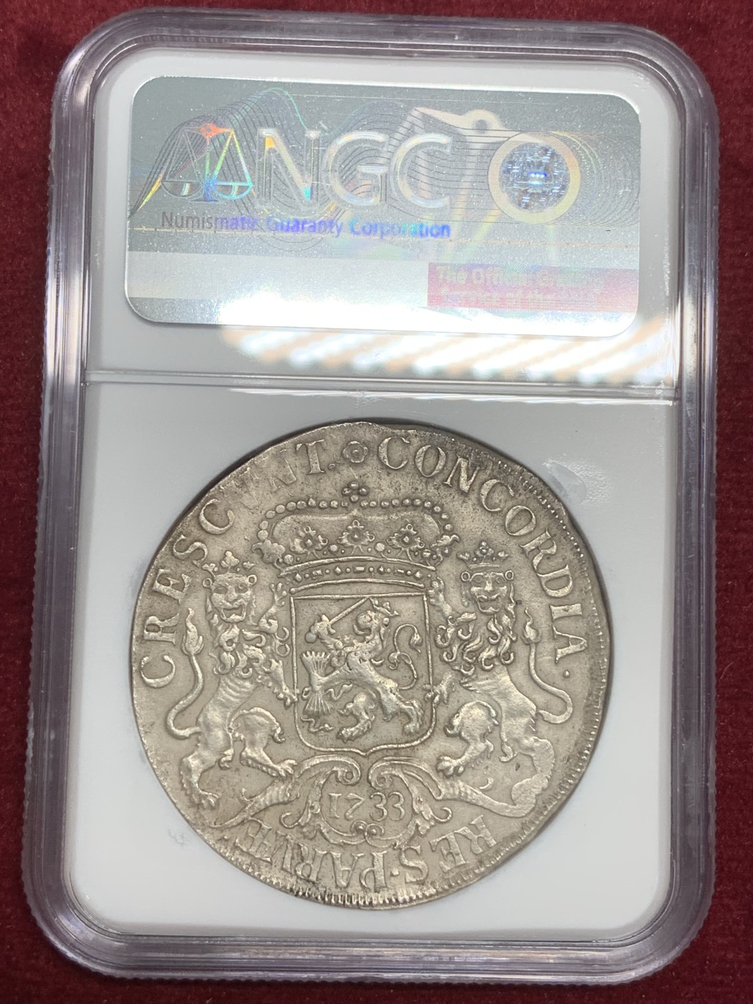 《竞宝斋》第79场-本周日，周一，周四3场拍卖（全场不限金额包邮） NGC-AU 荷兰1733年 上艾瑟尔厂造 1杜卡特大马剑 细节很好 稀少厂名 沉船币没给分