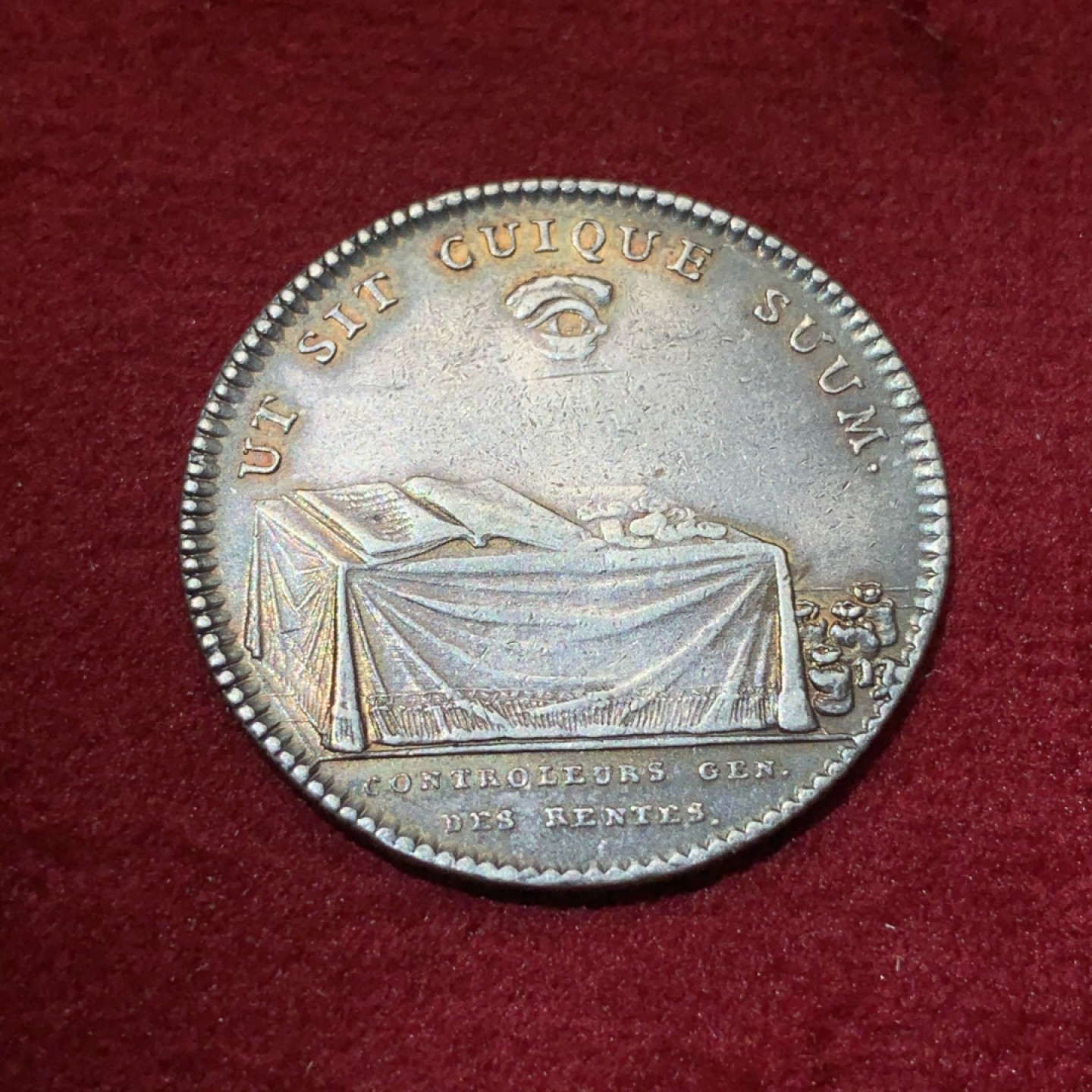 《竞宝斋》第79场-本周日，周一，周四3场拍卖（全场不限金额包邮） 法国 路易十五 圆形银质代币 地道包浆 细节非常好