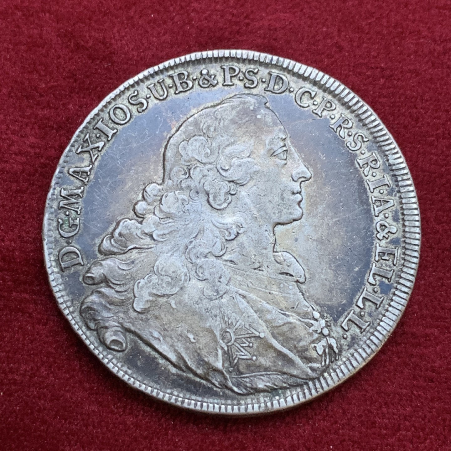 《竞宝斋》第79场-本周日，周一，周四3场拍卖（全场不限金额包邮） 德国巴伐利亚 1756年 圣母抱婴 1泰勒 大银币 酱彩包浆 非常漂亮