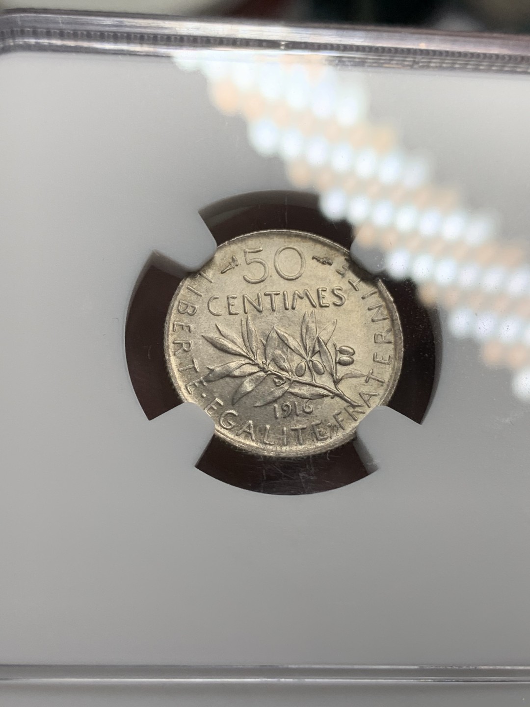 《竞宝斋》第79场-本周日，周一，周四3场拍卖（全场不限金额包邮） NGC-MS64 法国 1916年 播种女神 50分银币 顶级品相 终身收藏