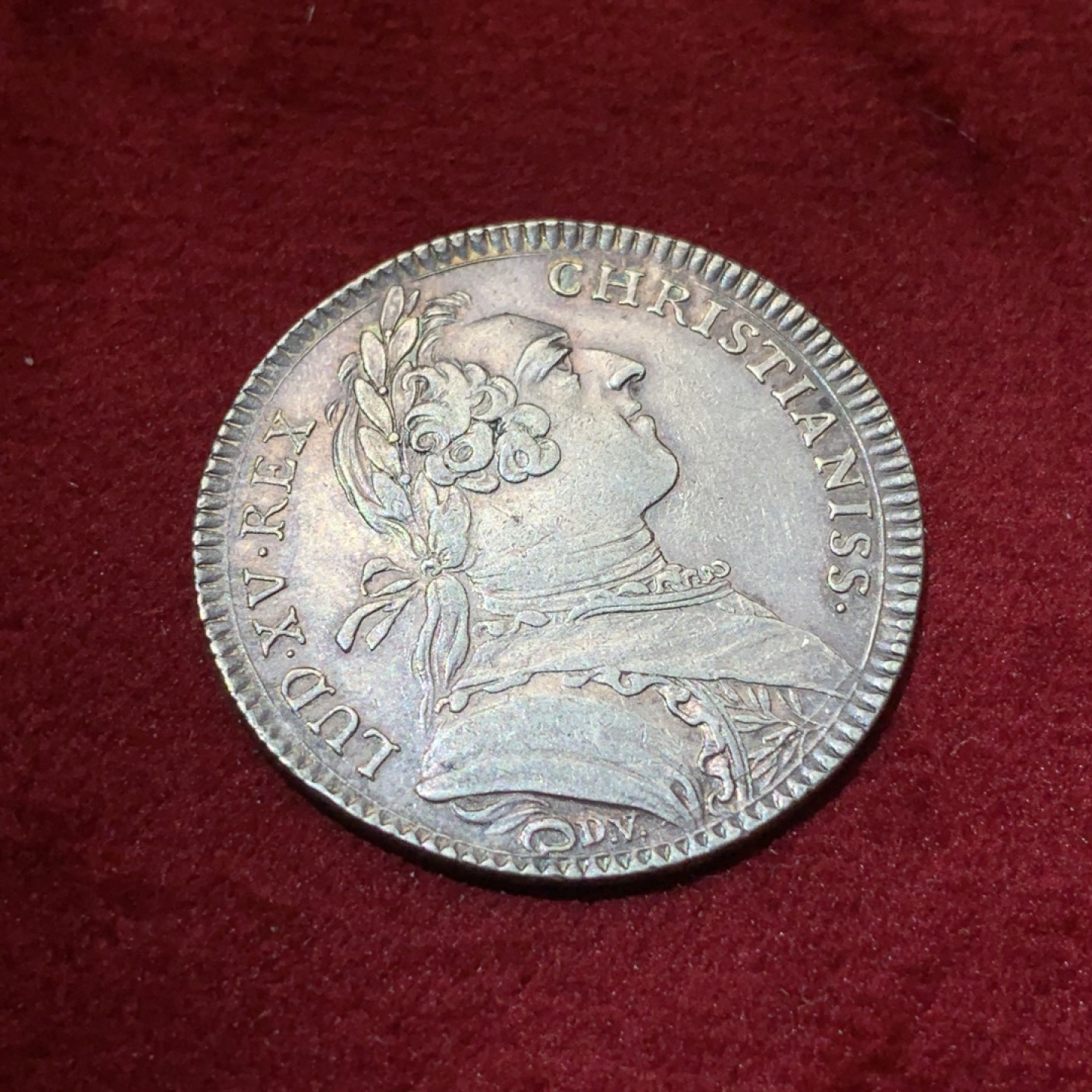 《竞宝斋》第79场-本周日，周一，周四3场拍卖（全场不限金额包邮） 法国 路易十五 圆形银质代币 地道包浆 细节非常好