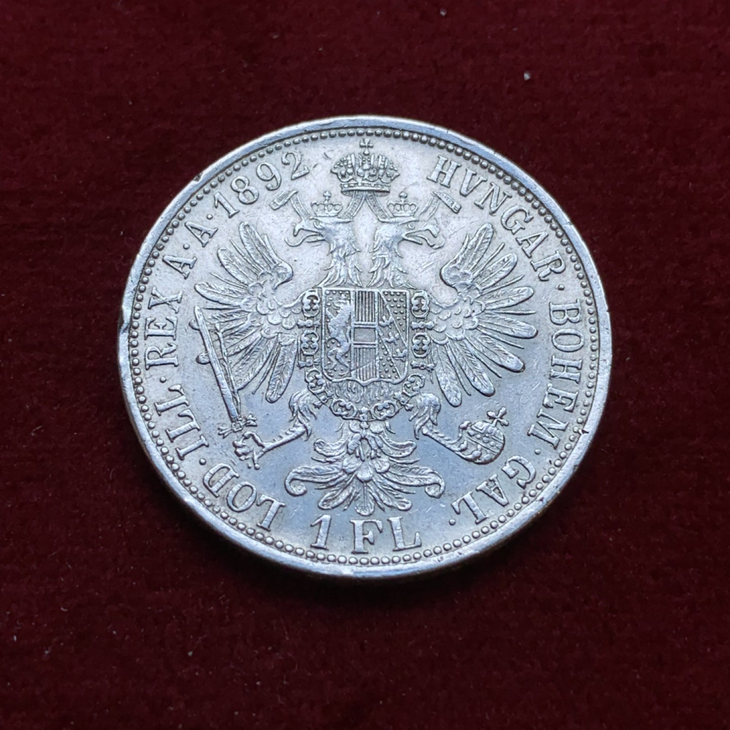 《竞宝斋》第79场-本周日，周一，周四3场拍卖（全场不限金额包邮） 奥匈1892年佛兰茨一世 1福林银币 带光好品 细节不错