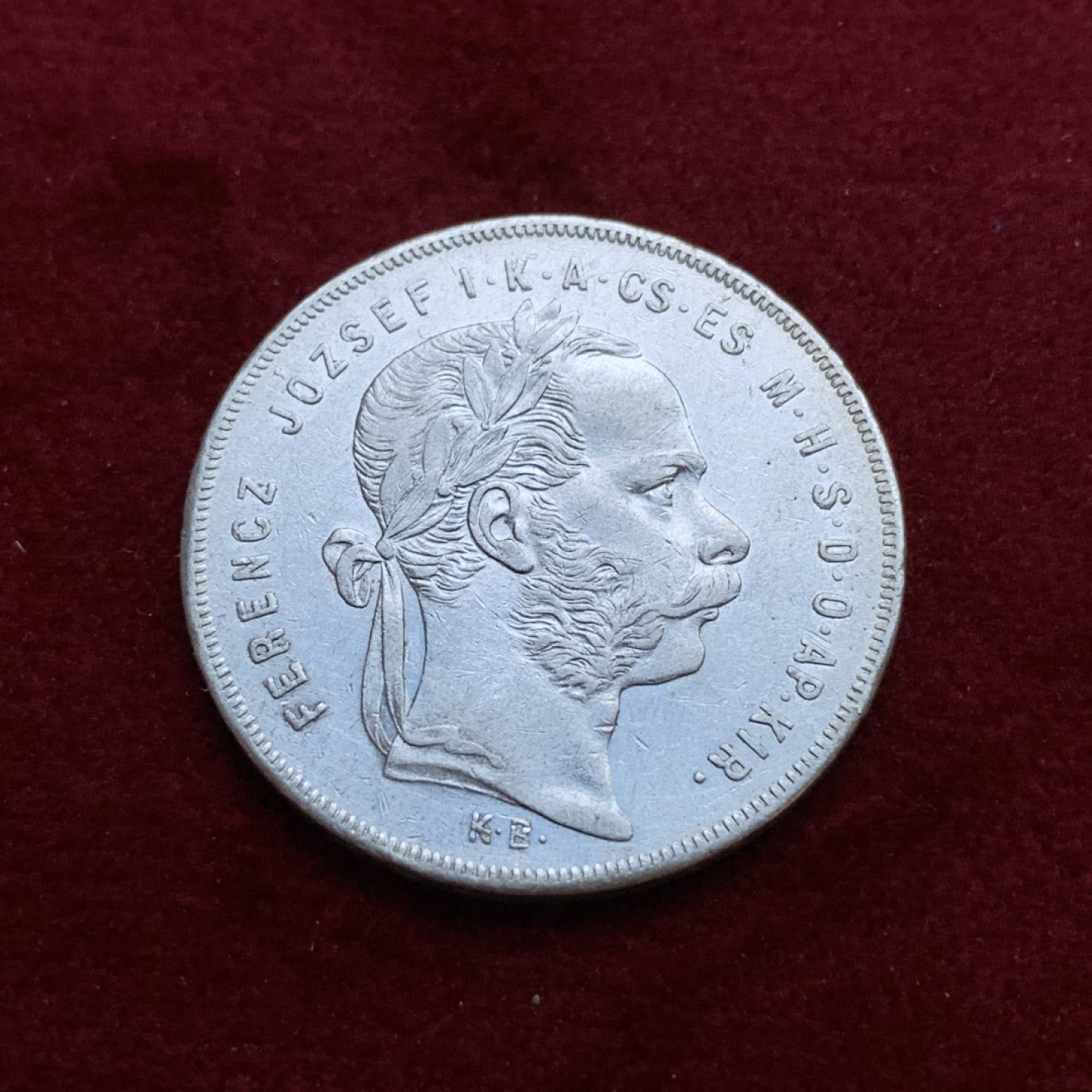 《竞宝斋》第79场-本周日，周一，周四3场拍卖（全场不限金额包邮） 匈牙利 1871年 约瑟夫一世 1福林 银币 少见品种