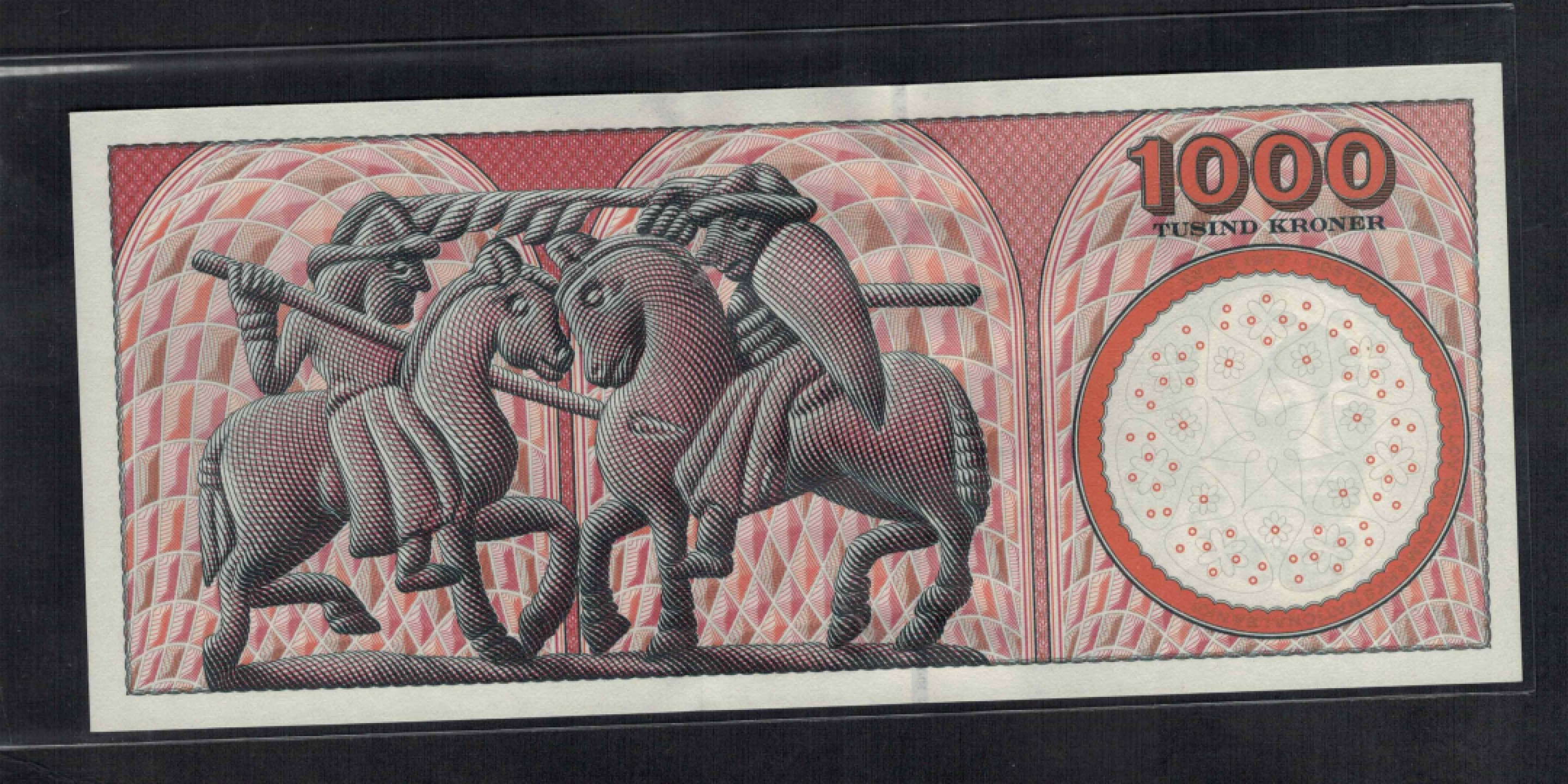 丹麦1000克朗 1998年 无47 欧洲纸币 实物图 UNC