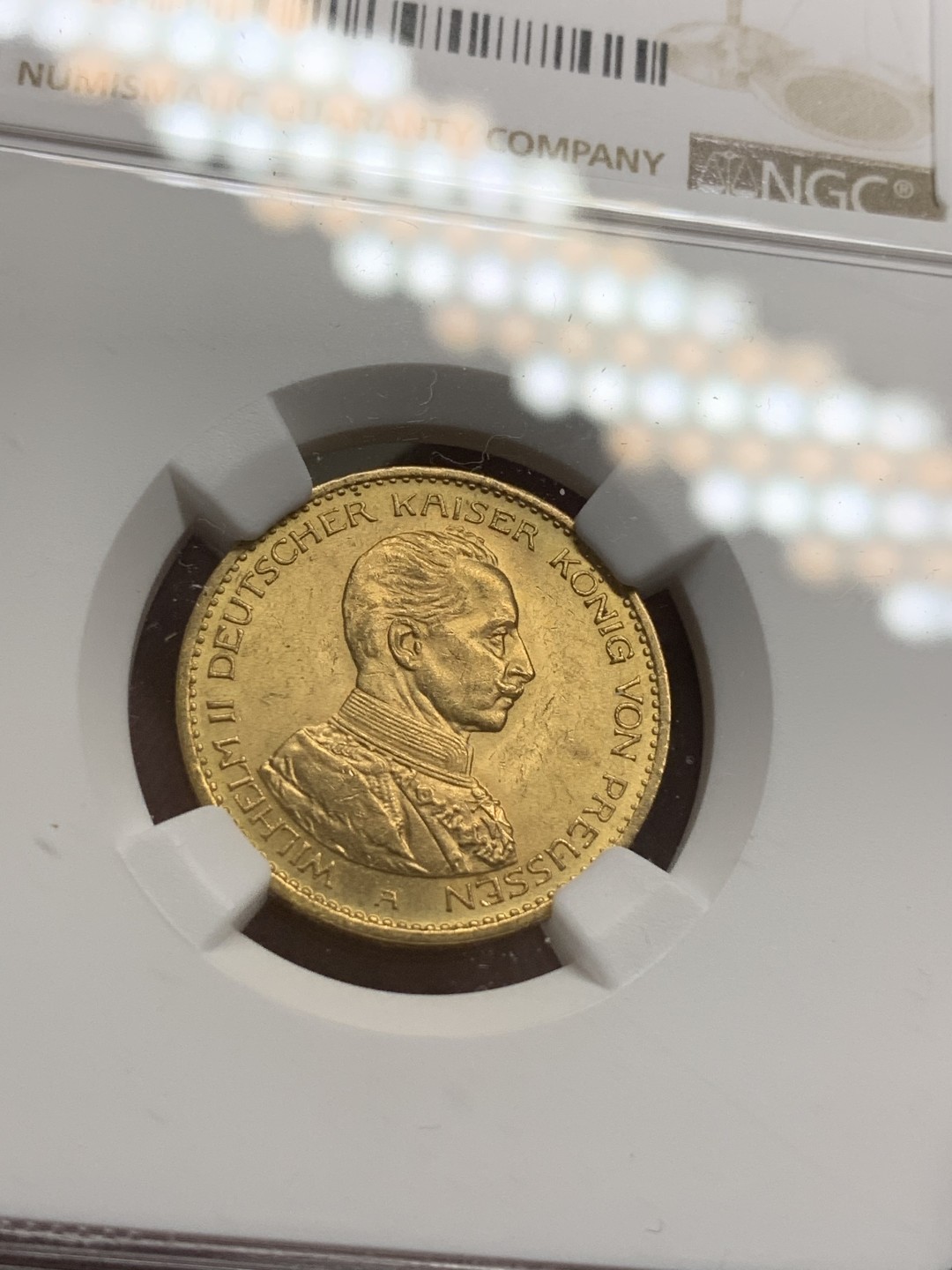 《竞宝斋》第79场-本周日，周一，周四3场拍卖（全场不限金额包邮） NGC-MS62 德国 1914年 普鲁士军装版 20马克金币 较少见的版式