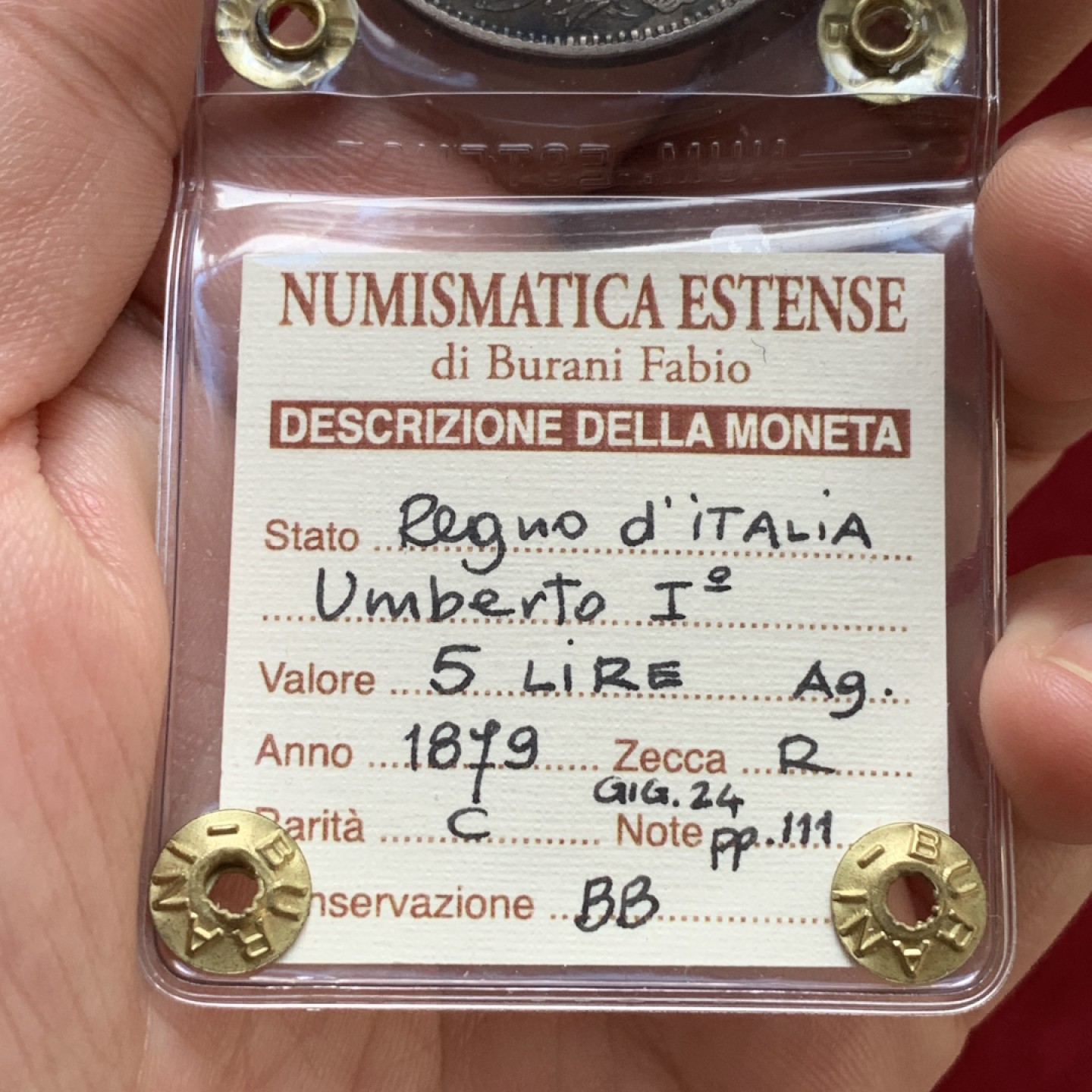 《竞宝斋》第79场-本周日，周一，周四3场拍卖（全场不限金额包邮） 封装 意大利 1879年 翁贝托 5里拉 大银币 黑包浆 好品像