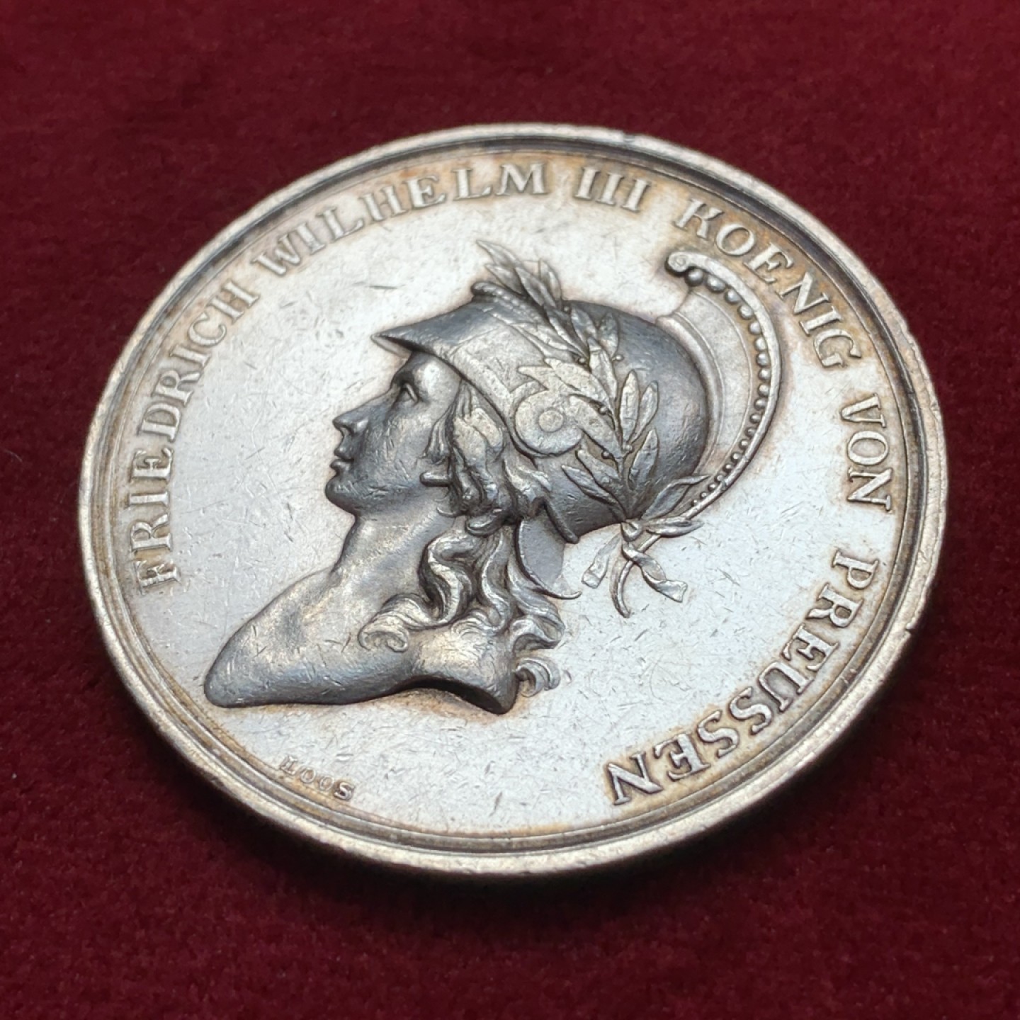 《竞宝斋》第79场-本周日，周一，周四3场拍卖（全场不限金额包邮） 德国 1797年 腓特烈三世战役纪念 银章 loos作品 罕见  41mm直径 28.3克