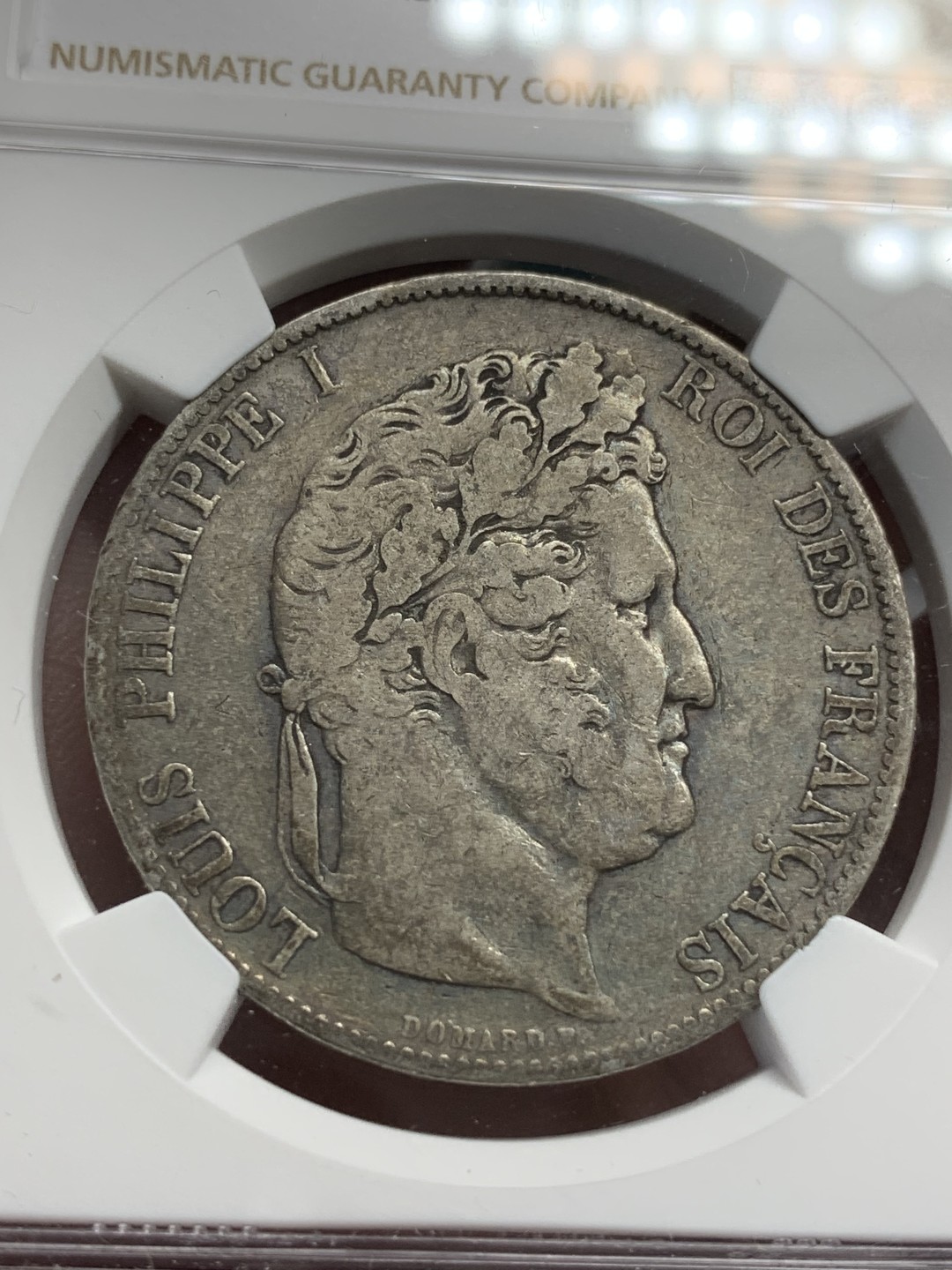 《竞宝斋》第79场-本周日，周一，周四3场拍卖（全场不限金额包邮） NGC-VF35 法国 1844-W年 菲利普一世 5法郎大银币 原味好品 出分不易