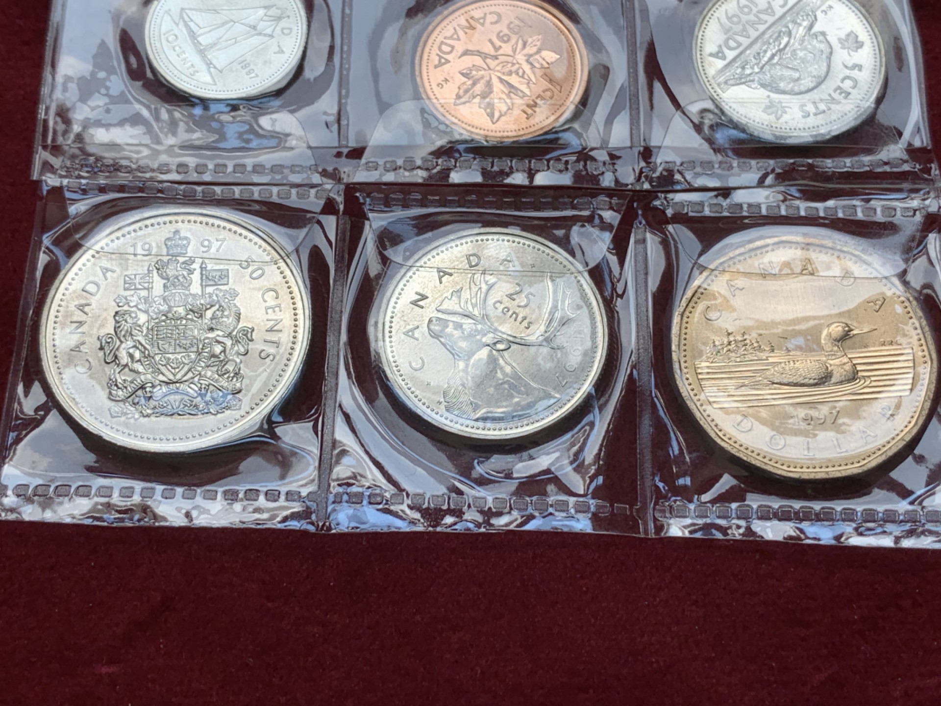 《竞宝斋》第79场-本周日，周一，周四3场拍卖（全场不限金额包邮） 加拿大 1997年 套币 6枚一组