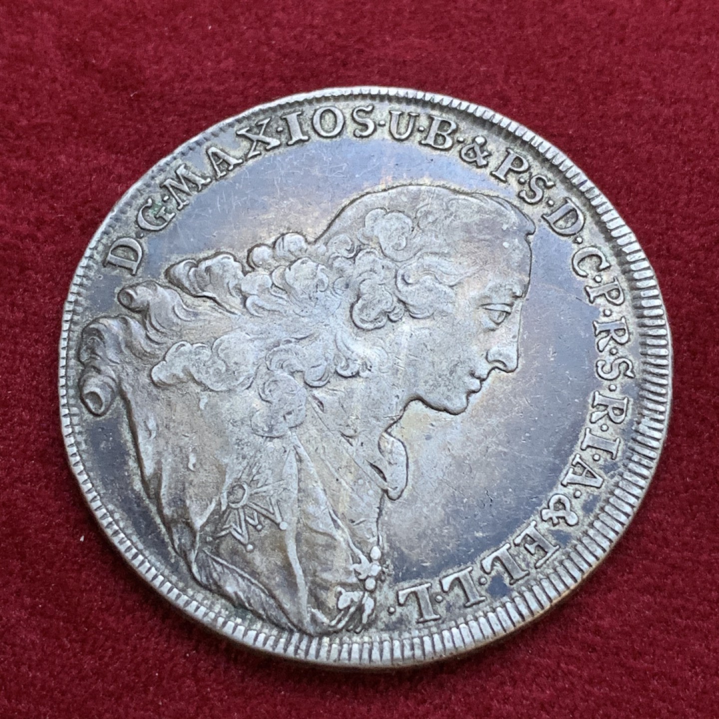 《竞宝斋》第79场-本周日，周一，周四3场拍卖（全场不限金额包邮） 德国巴伐利亚 1756年 圣母抱婴 1泰勒 大银币 酱彩包浆 非常漂亮