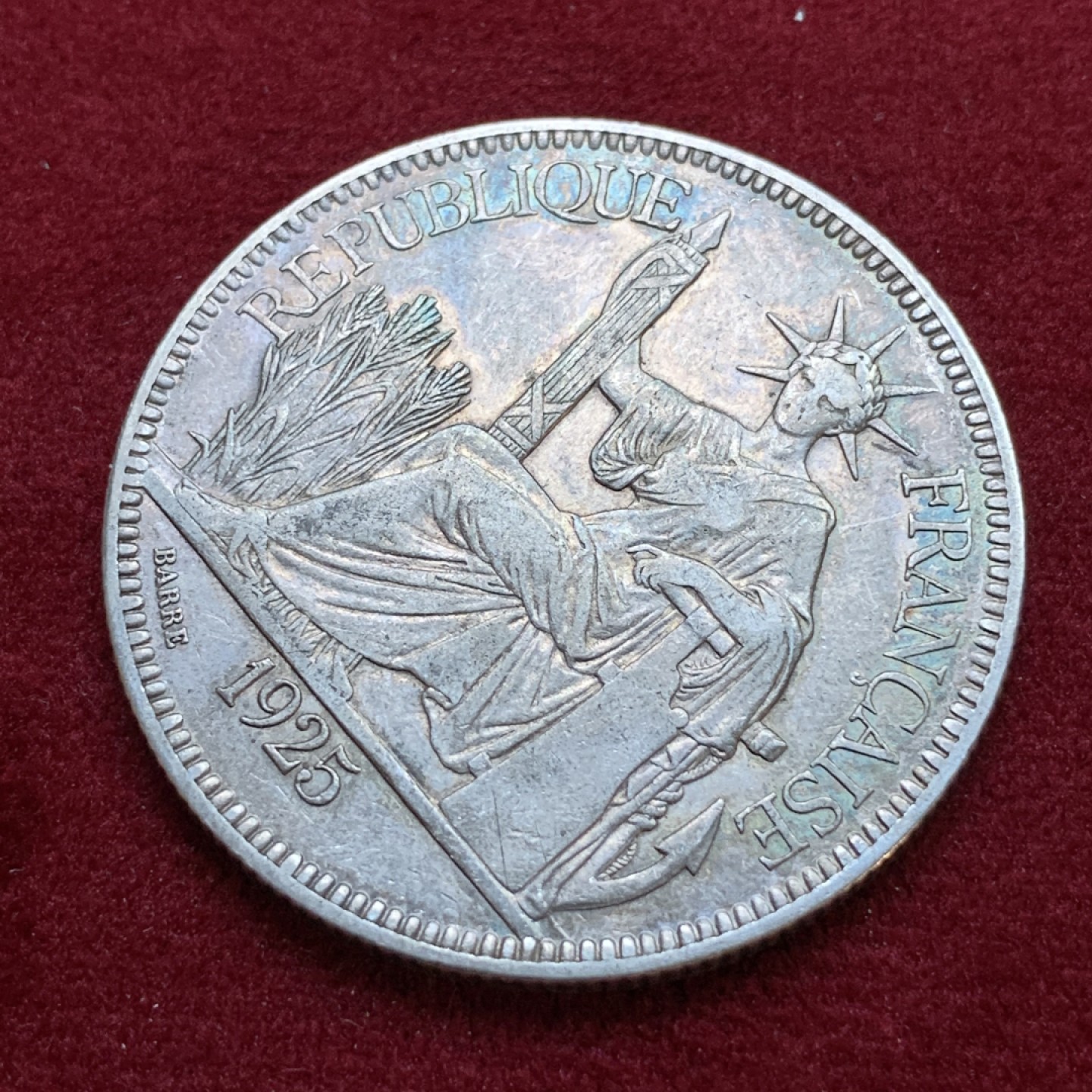 《竞宝斋》第79场-本周日，周一，周四3场拍卖（全场不限金额包邮） 法属印度支那1925年 坐洋1元 大银币 稀少年份 老包浆