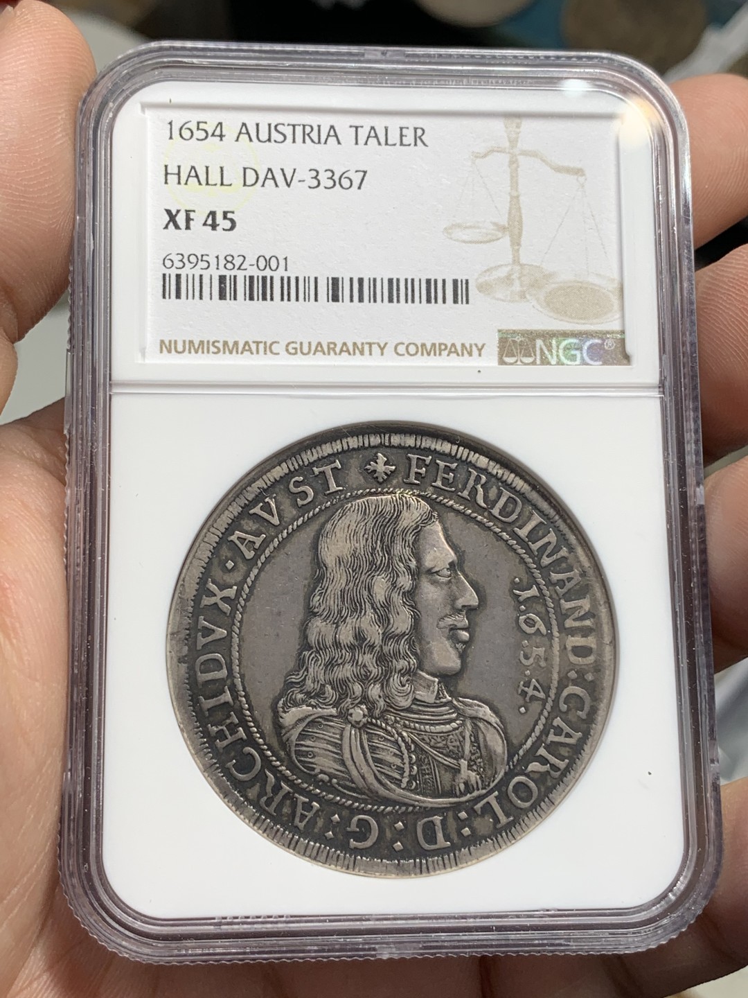 《竞宝斋》第79场-本周日，周一，周四3场拍卖（全场不限金额包邮） NGC-XF45 奥地利1654年 斐迪南卡尔 哈尔厂 大泰勒银币 传世老包浆 一流的味道