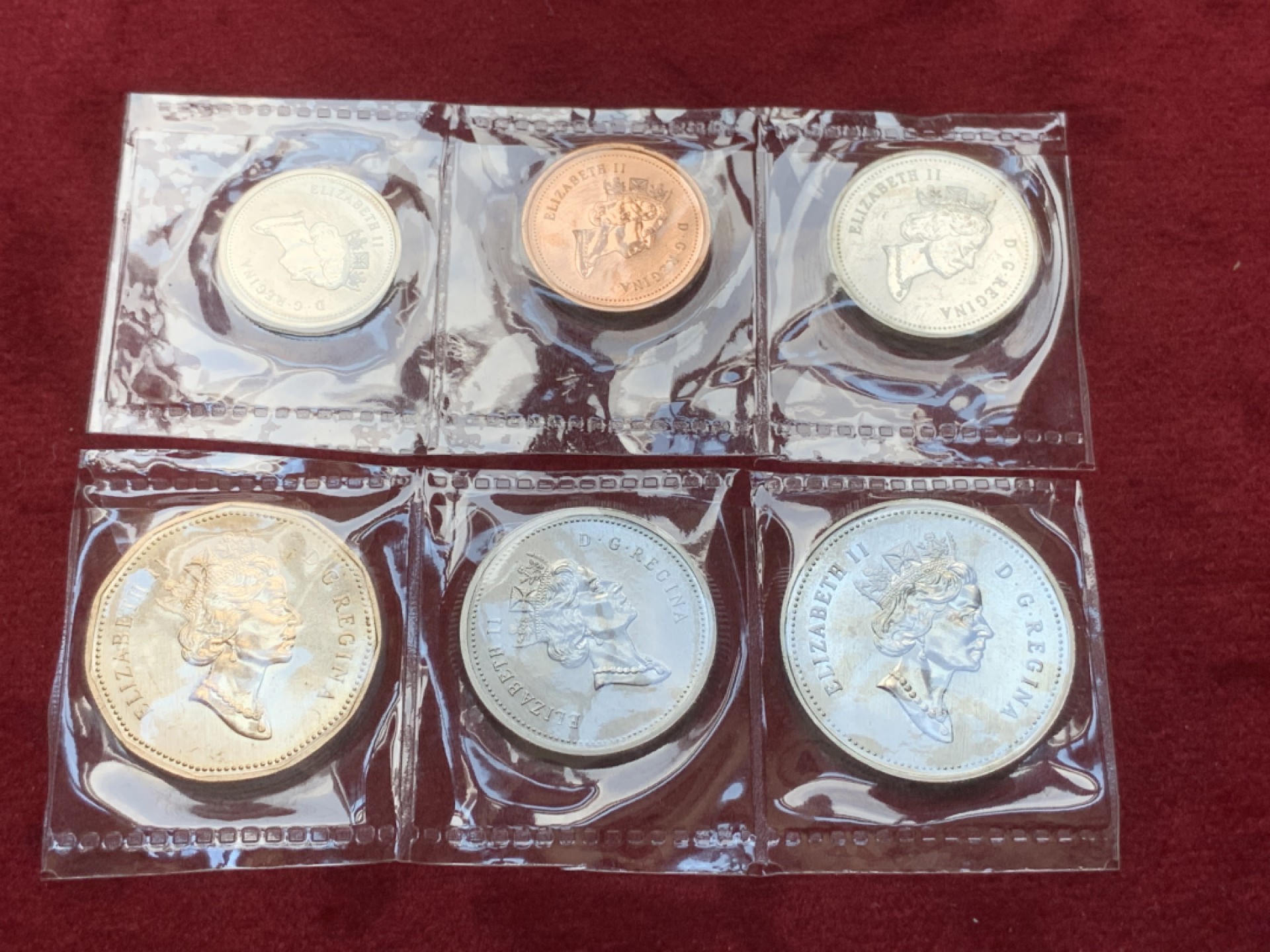 《竞宝斋》第79场-本周日，周一，周四3场拍卖（全场不限金额包邮） 加拿大 1997年 套币 6枚一组