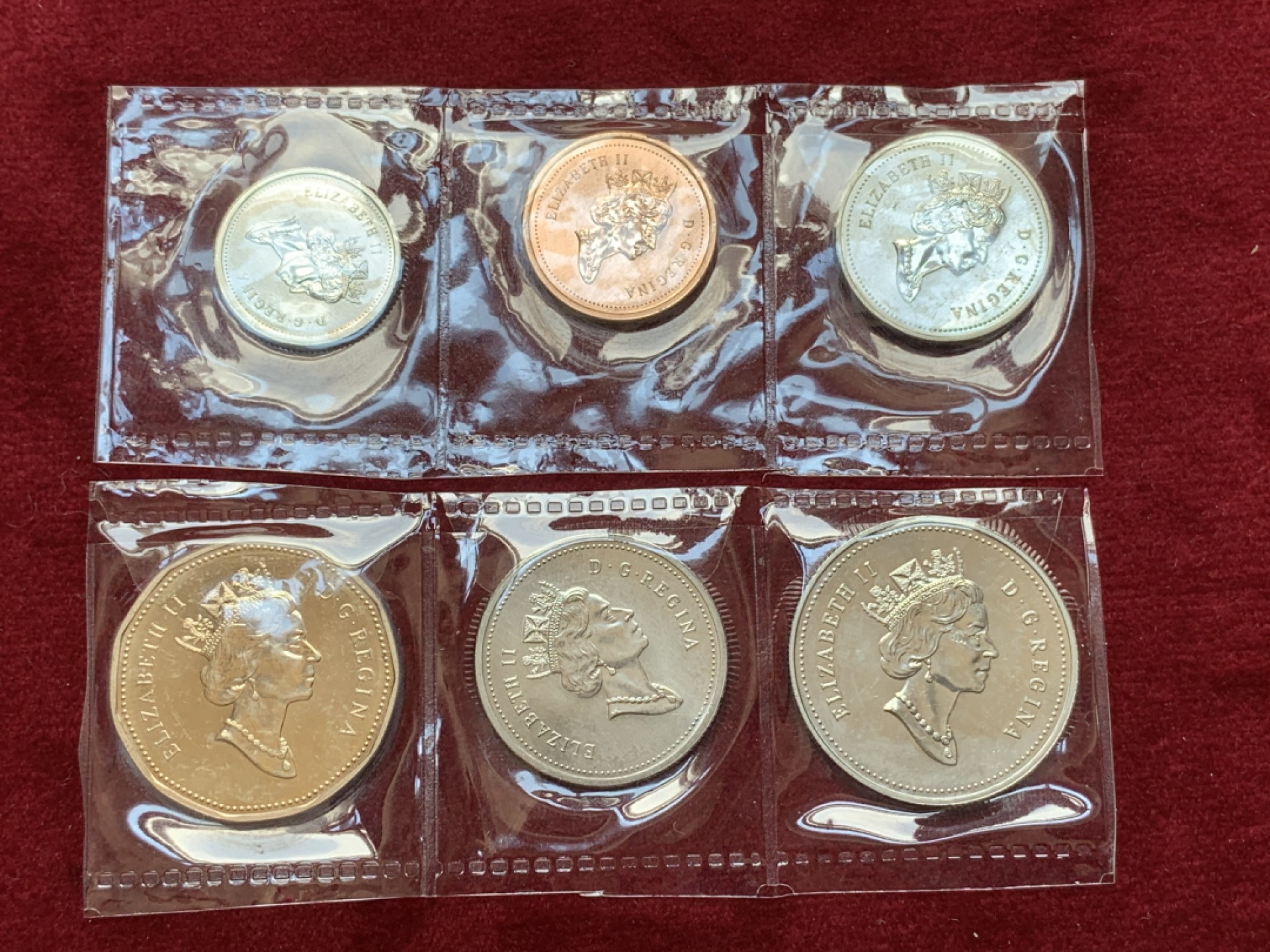 《竞宝斋》第79场-本周日，周一，周四3场拍卖（全场不限金额包邮） 加拿大 1997年 套币 6枚一组