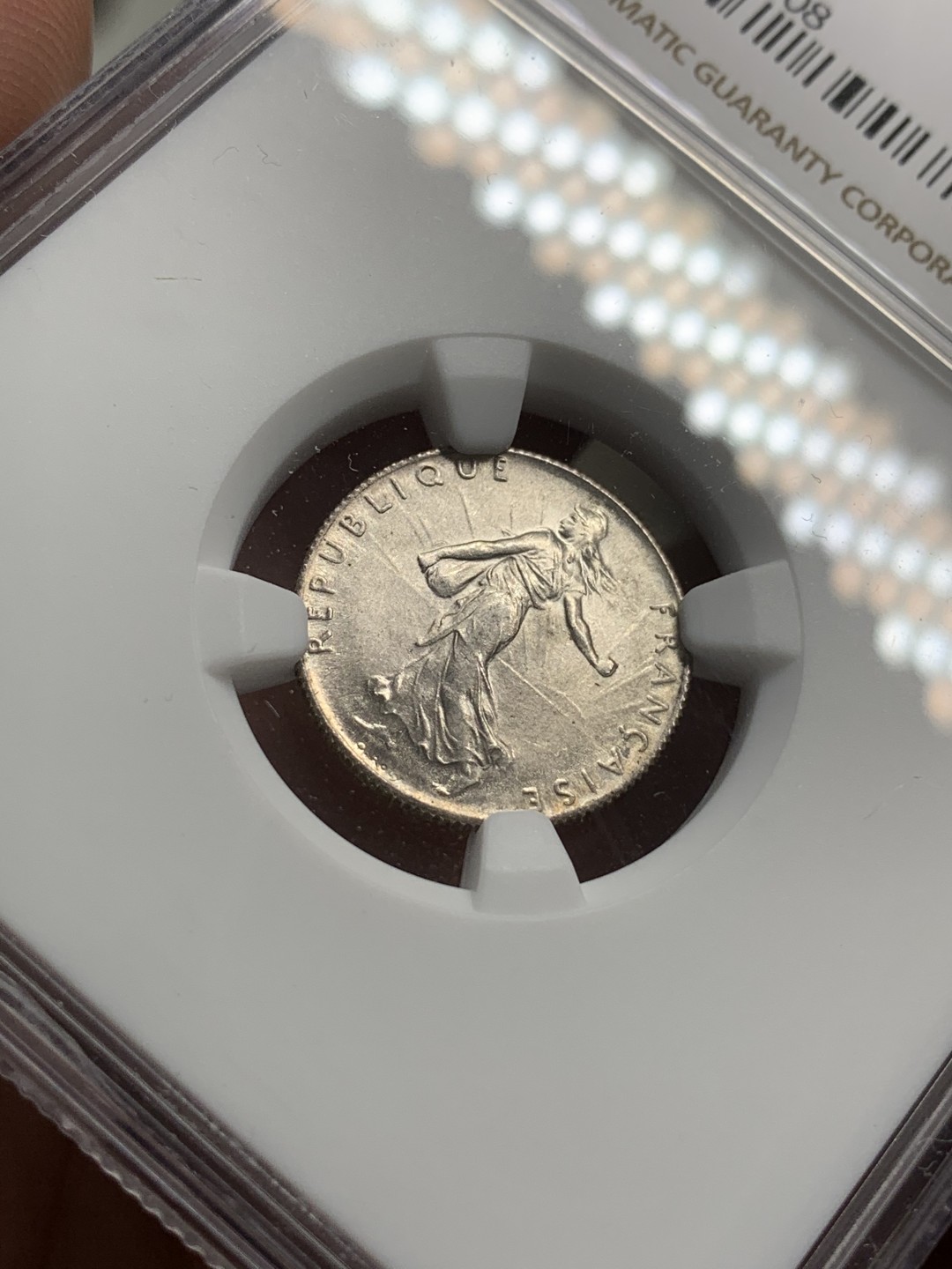 《竞宝斋》第79场-本周日，周一，周四3场拍卖（全场不限金额包邮） NGC-MS64 法国 1916年 播种女神 50分银币 顶级品相 终身收藏