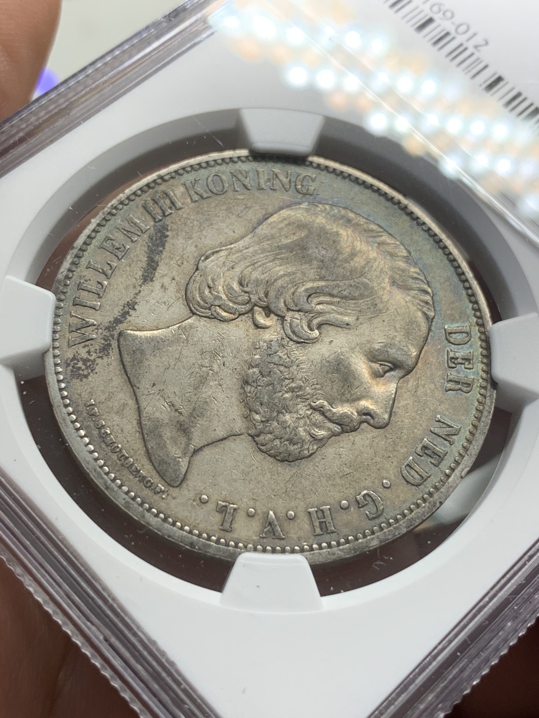 《竞宝斋》第79场-本周日，周一，周四3场拍卖（全场不限金额包邮） NGC-XF45 荷兰 1873年 威廉三世 2.5盾 大银币 一流的味道 细节也漂亮 更高分只有11枚