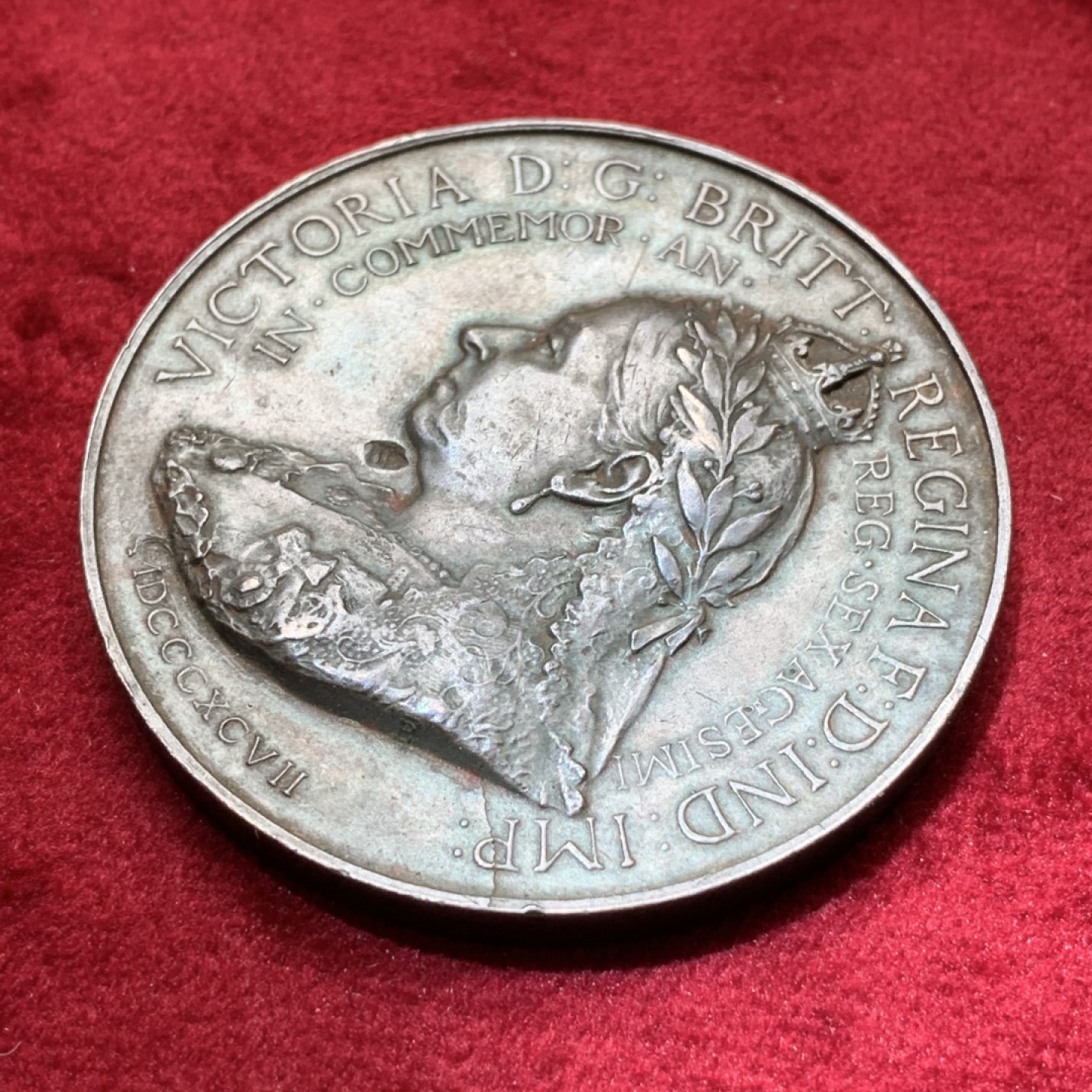 《竞宝斋》第79场-本周日，周一，周四3场拍卖（全场不限金额包邮） 英国1837-1897年维多利亚登基60周年大铜章55克