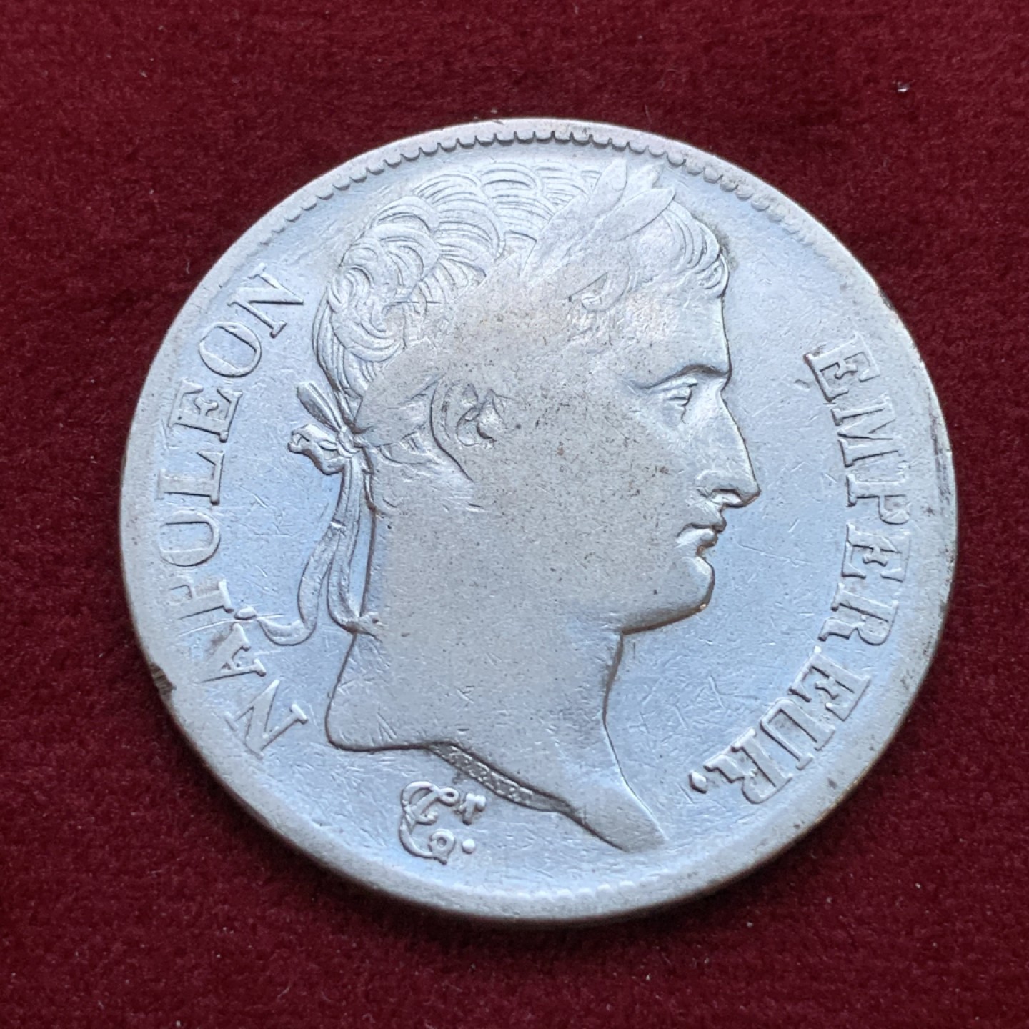 《竞宝斋》第79场-本周日，周一，周四3场拍卖（全场不限金额包邮） 法国 1813-M年 拿破仑一世 5法郎 大银币 边有小磕