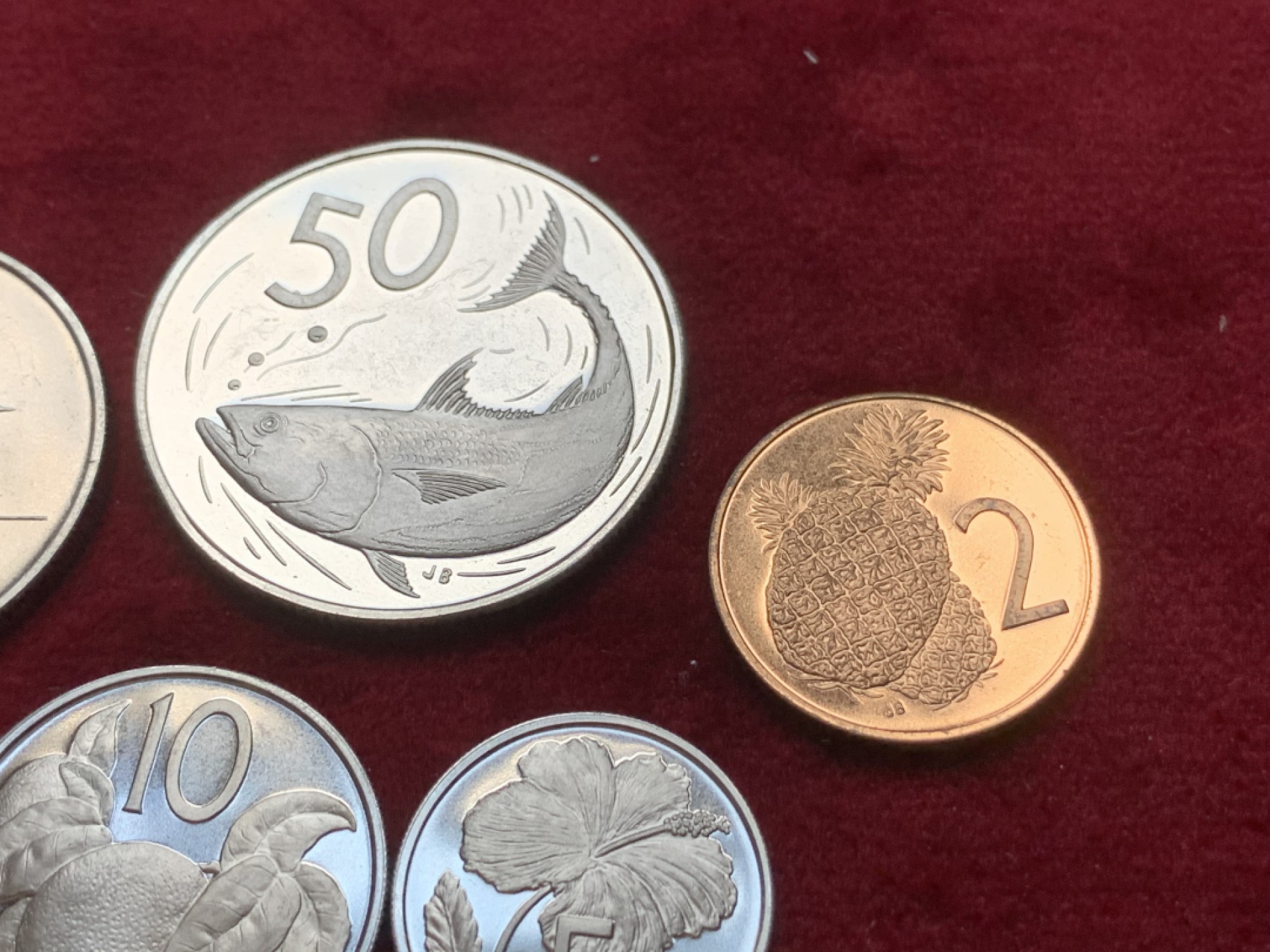 《竞宝斋》第79场-本周日，周一，周四3场拍卖（全场不限金额包邮） 库克群岛 1973年 精制币 6枚一组