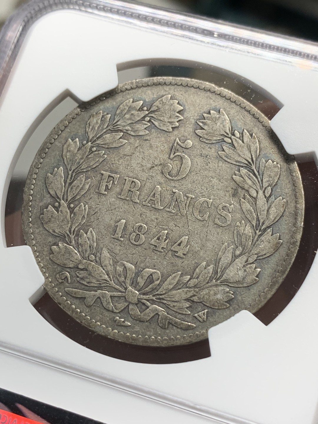 《竞宝斋》第79场-本周日，周一，周四3场拍卖（全场不限金额包邮） NGC-VF35 法国 1844-W年 菲利普一世 5法郎大银币 原味好品 出分不易