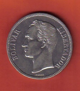 委内瑞拉1921年5玻利瓦尔 大银币 美洲硬币 实物图 AUNC - 委内瑞拉1921年5玻利瓦尔 大银币 美洲硬币 实物图 AUNC
