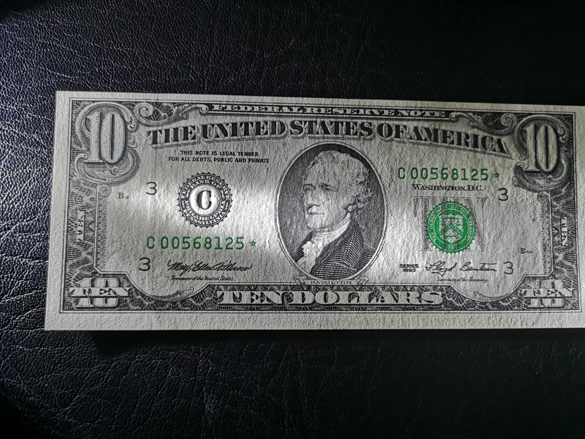 《外钞收藏家》第一百九十二期 1993年小头10美元 全新UNC 补号