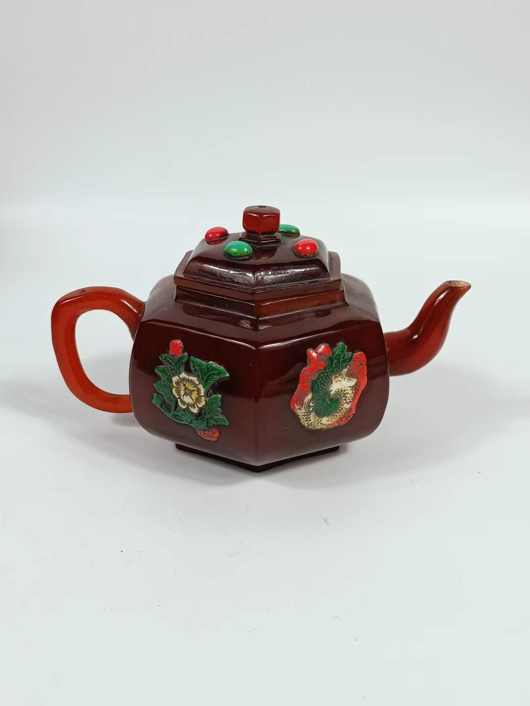 旧藏琥珀茶具，保存完整，做工精细，皮壳老辣，包将浓厚，喜欢的联系